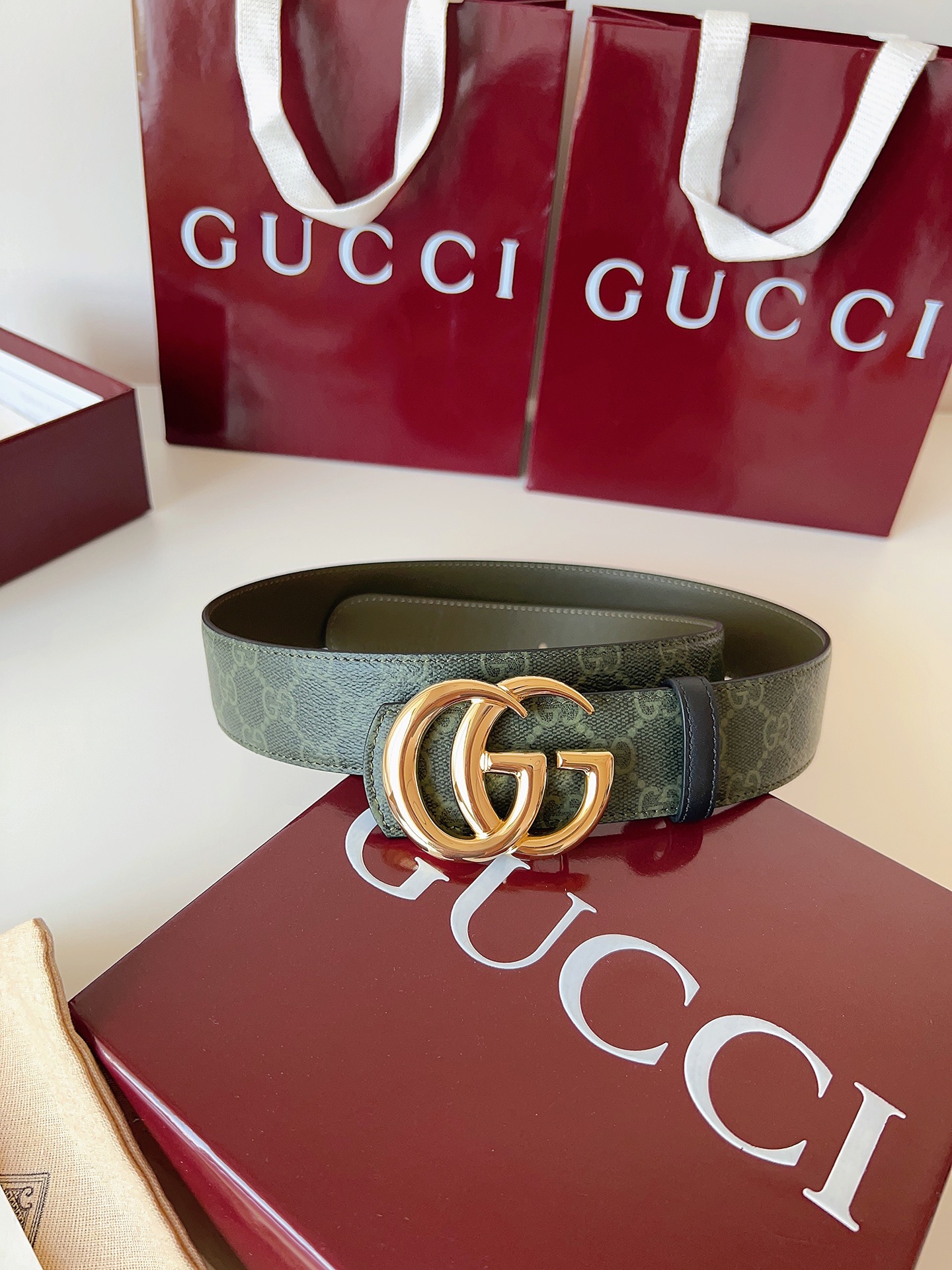 Gucci Male Basic Belt Green M