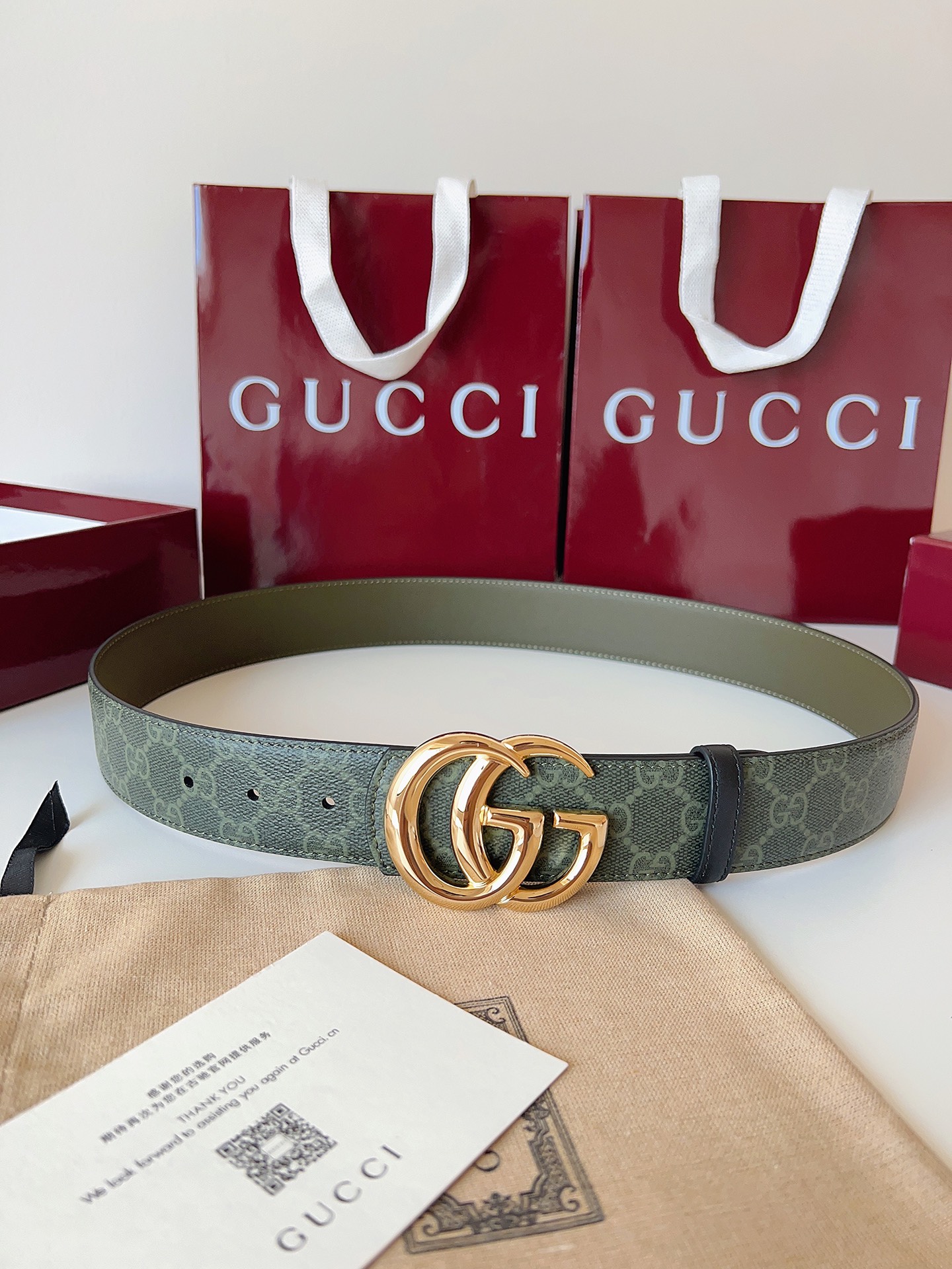 Gucci Male Basic Belt Green M