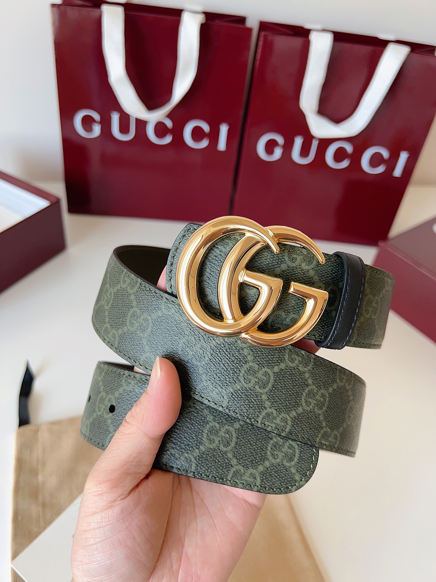 Gucci Male Basic Belt Green M