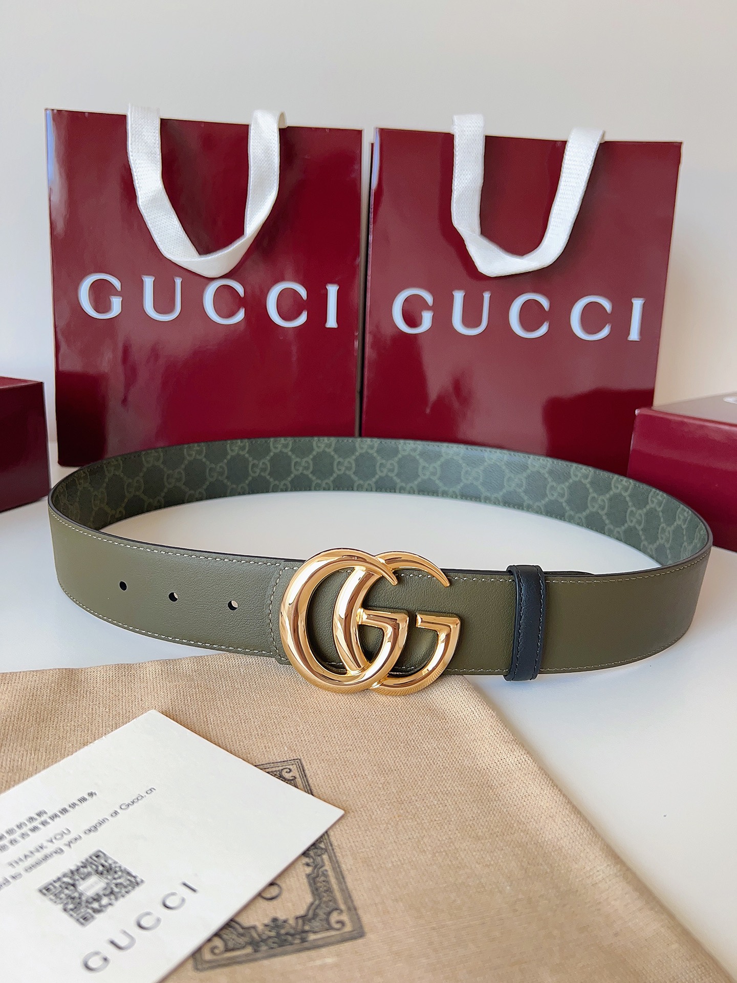 Gucci Male Basic Belt Green M