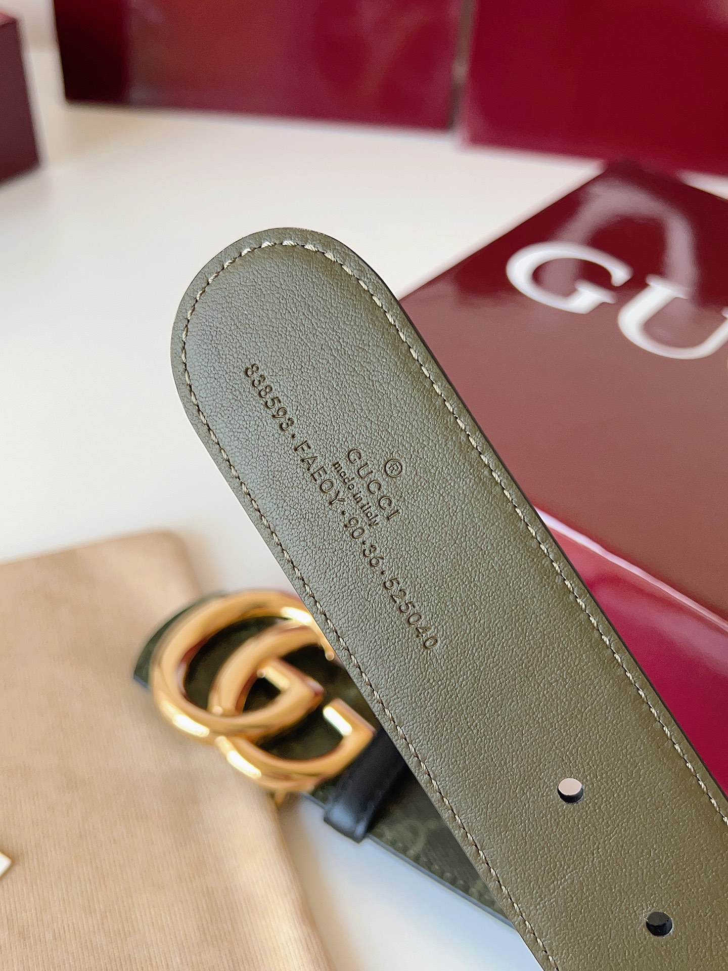 Gucci Male Basic Belt Green M