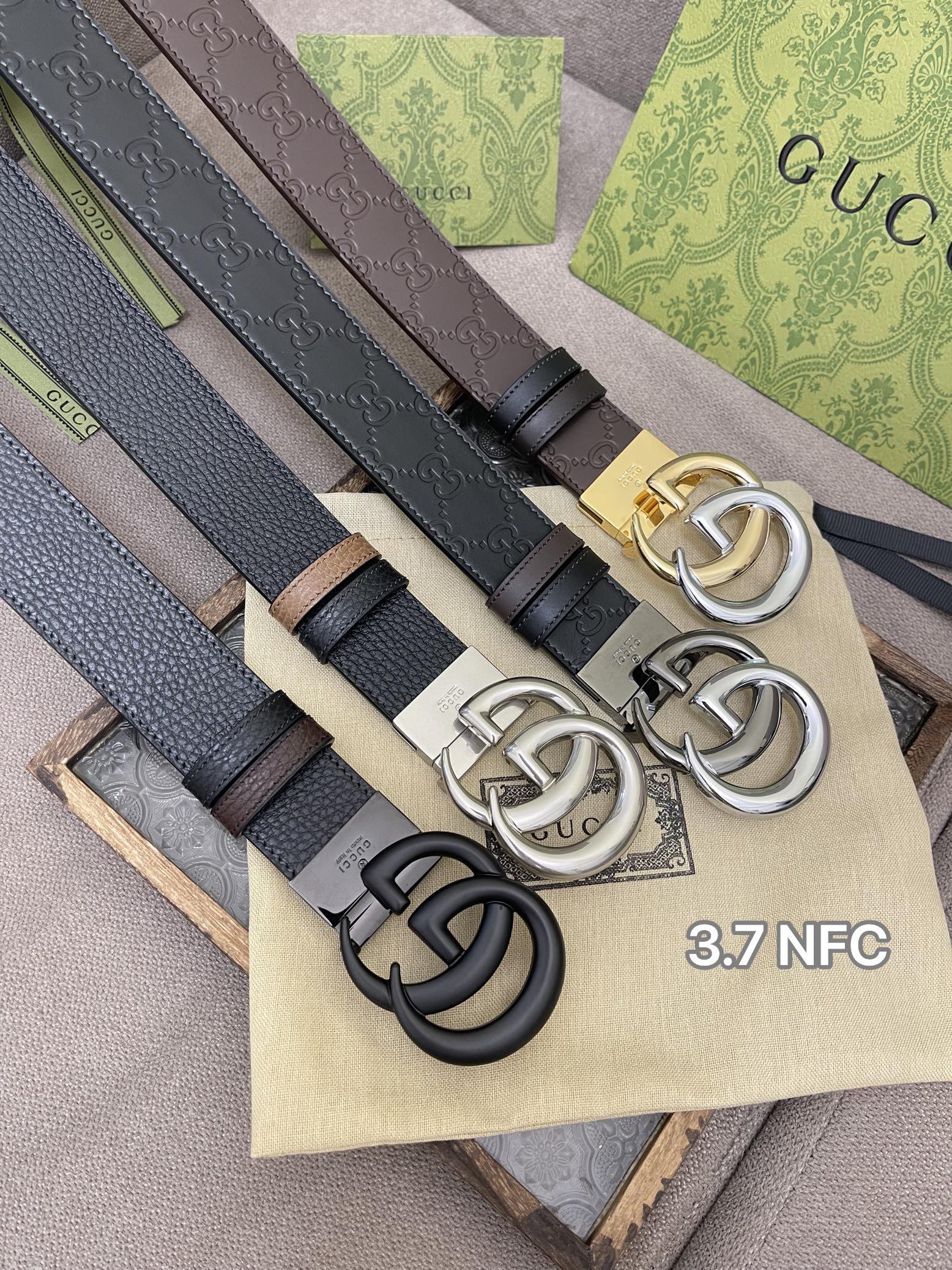 Gucci Leather Belt Cow Leather M