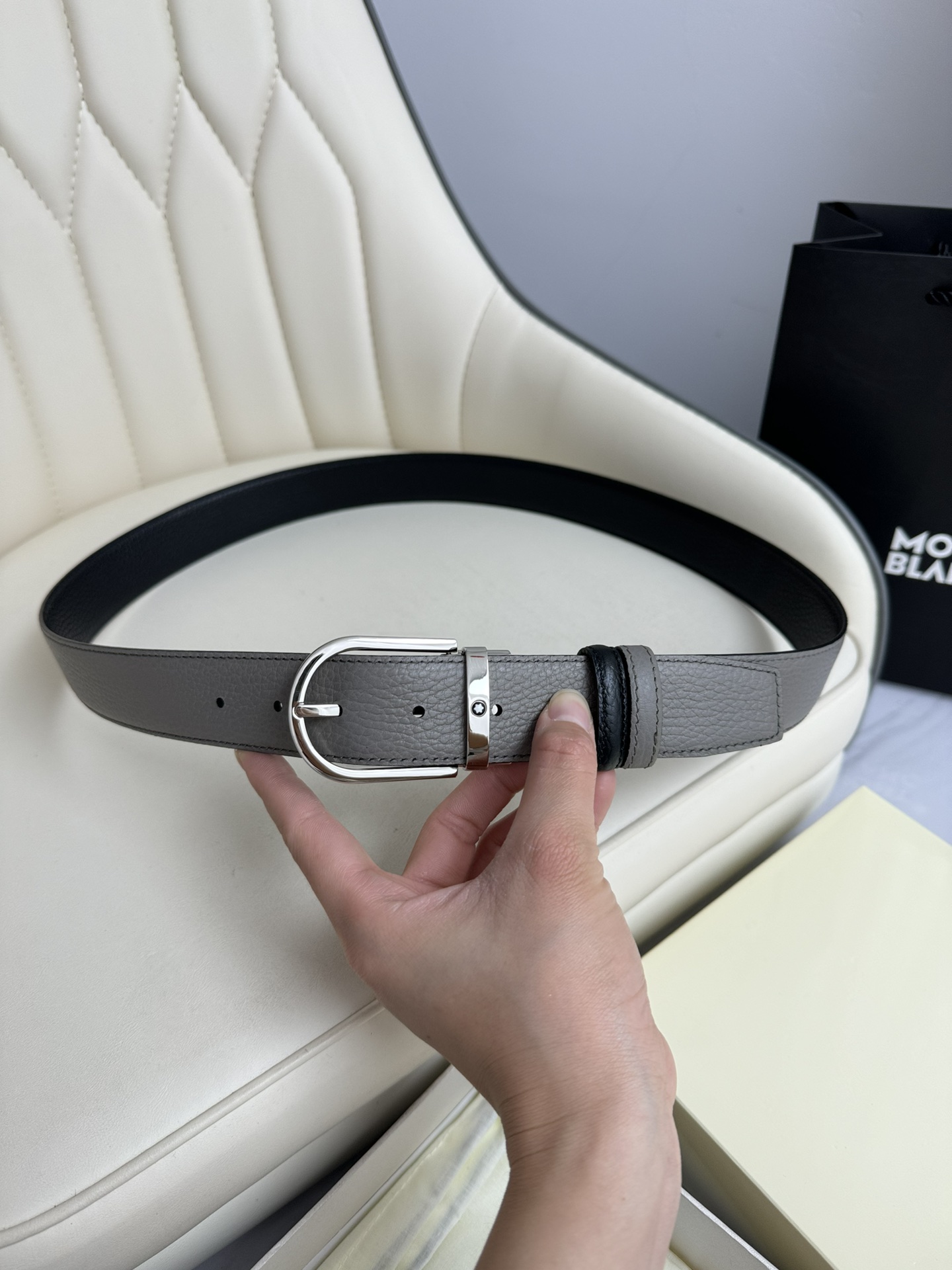 Montblanc Basic Belt Top Grain Leather M-l