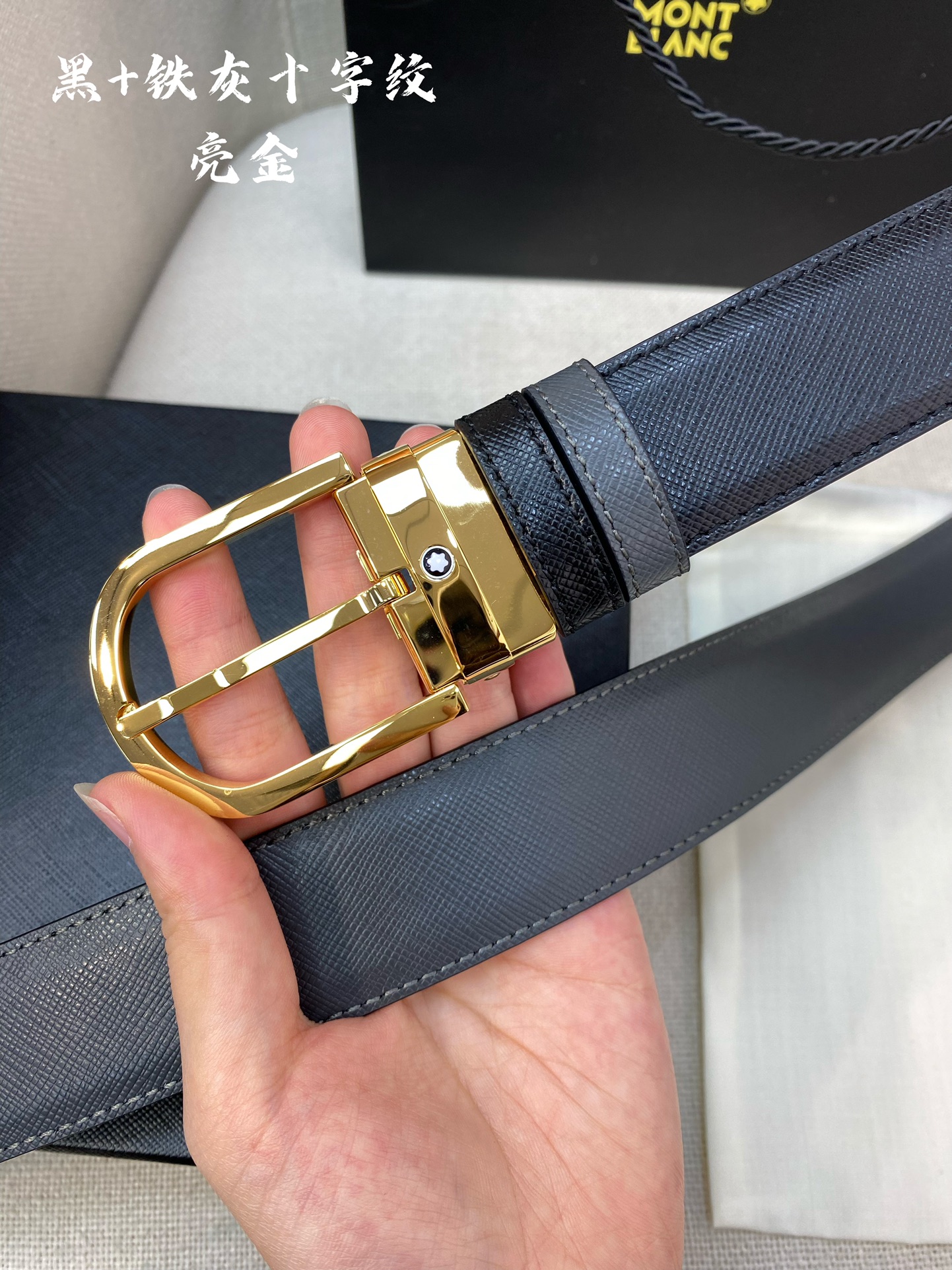 Montblanc Leather Belt Top Grain Leather M-l