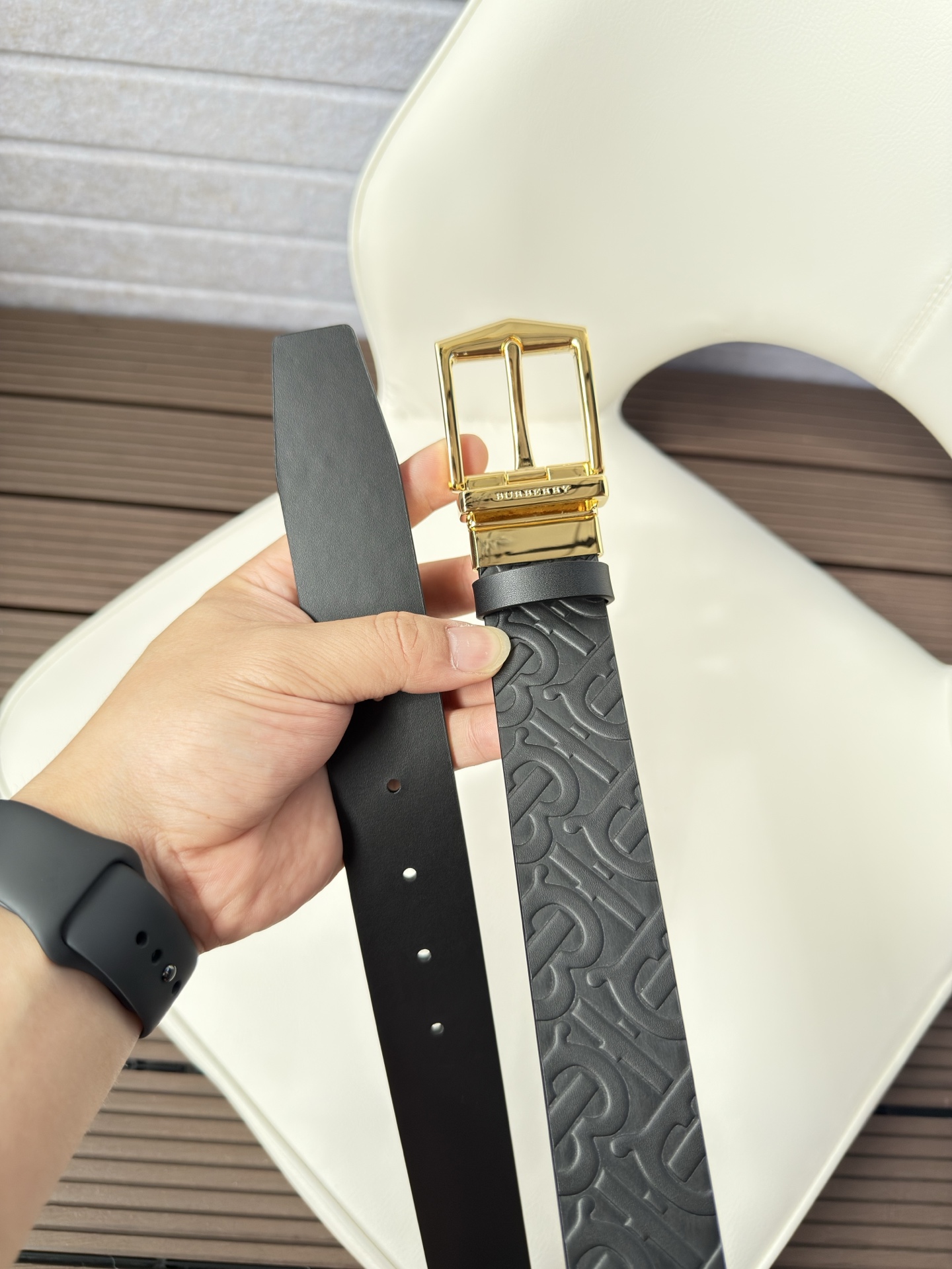 Burberry Basic Belt Top Grain Leather 34mm