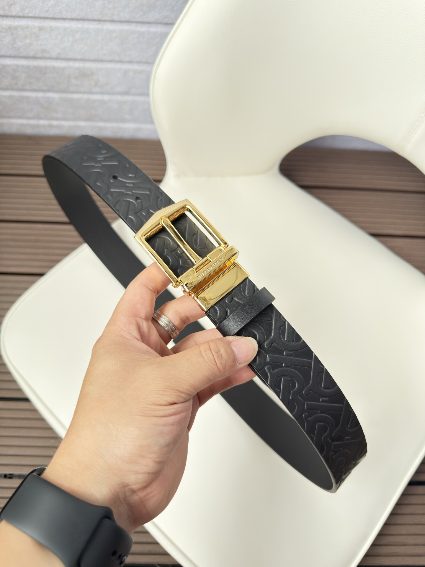 Burberry Basic Belt Top Grain Leather 34mm