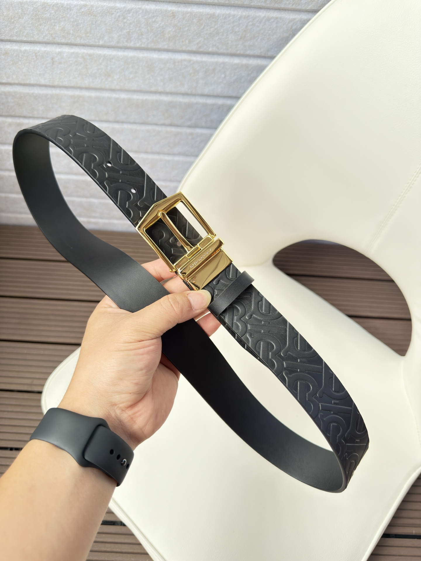 Burberry Basic Belt Top Grain Leather 34mm