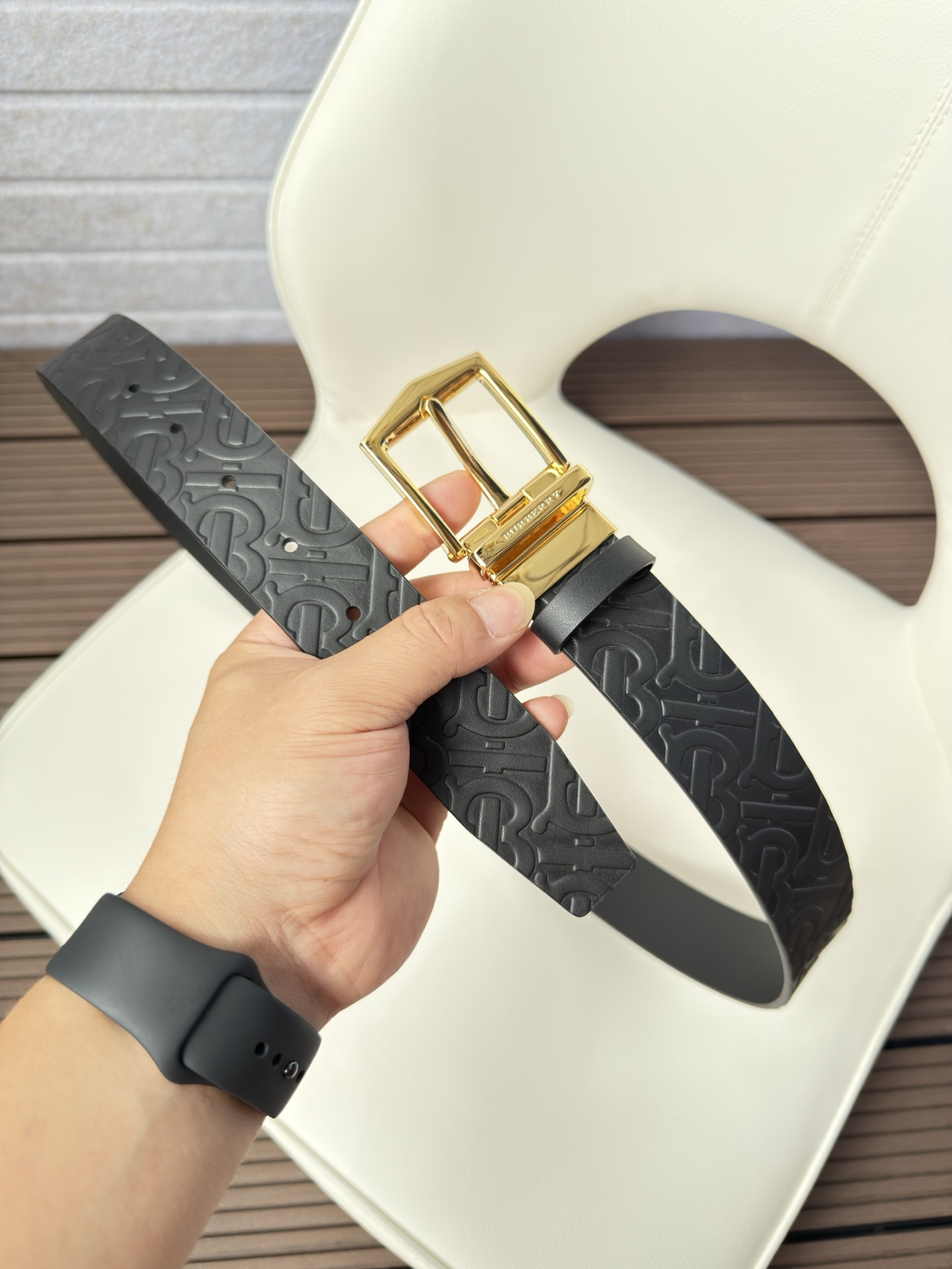 Burberry Basic Belt Top Grain Leather 34mm