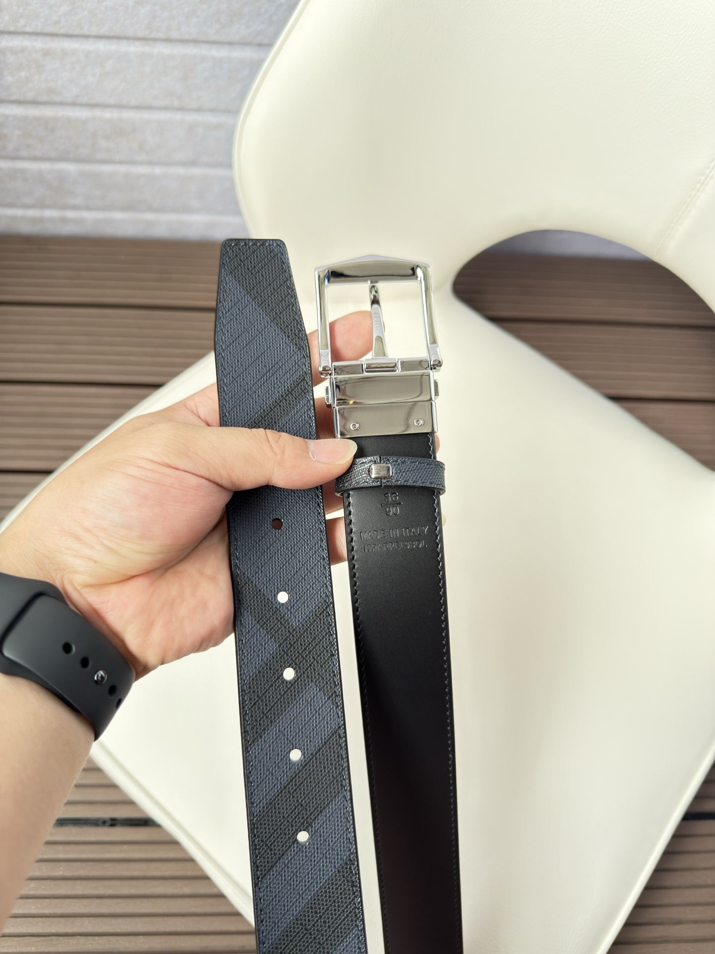 Burberry Basic Belt Top Grain Leather 34mm