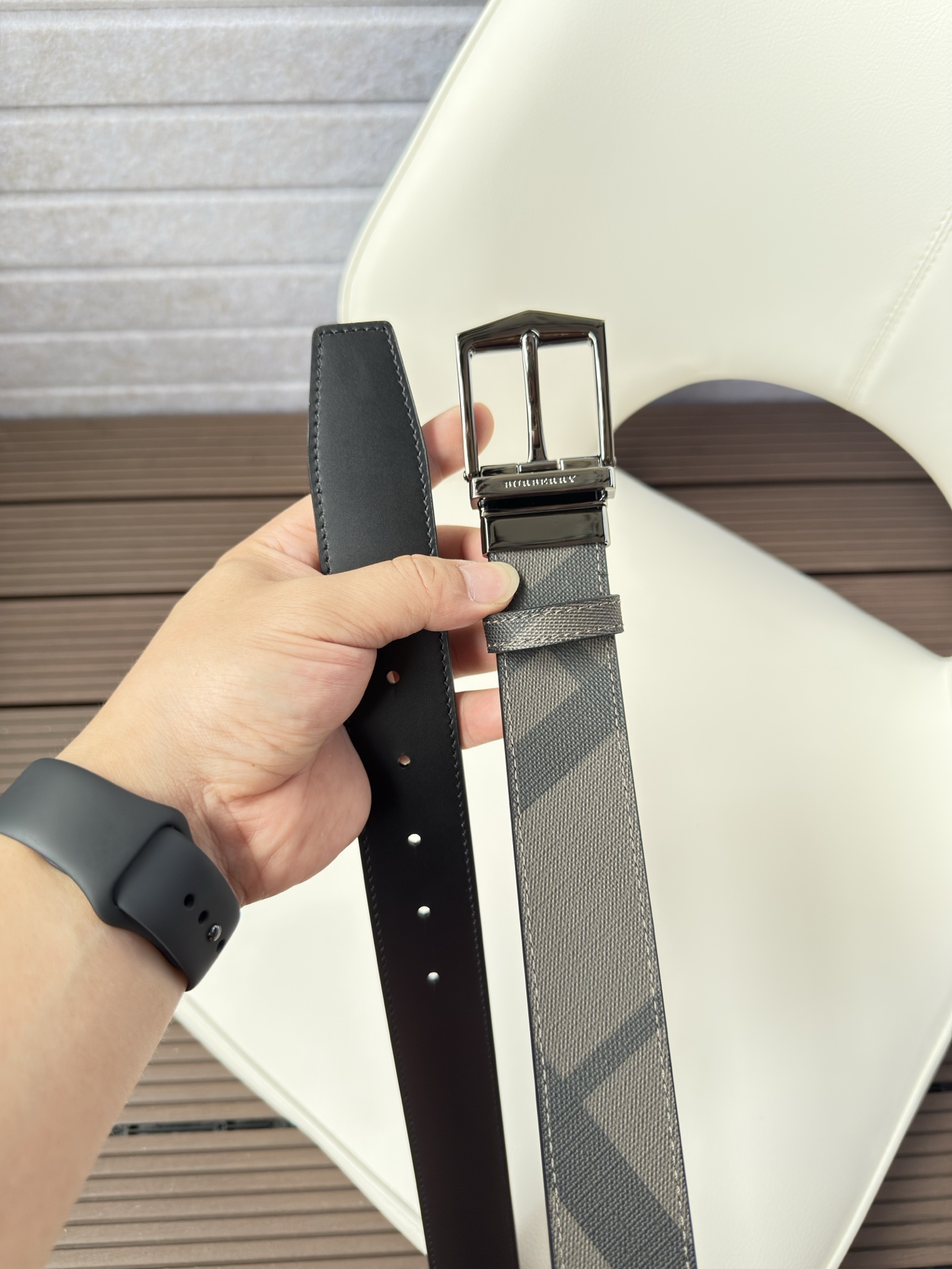 Burberry Basic Belt Top Grain Leather 34mm