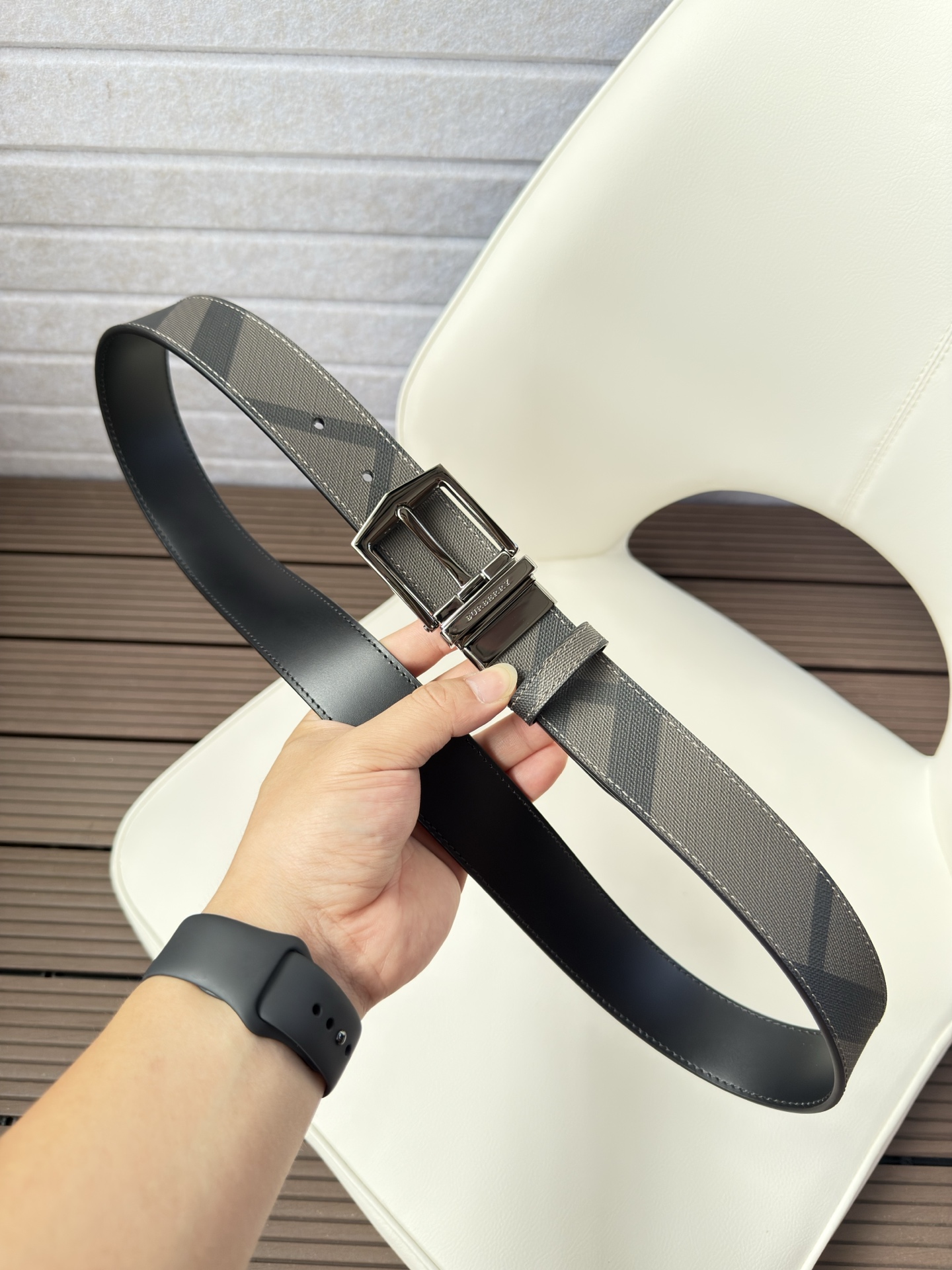 Burberry Basic Belt Top Grain Leather 34mm