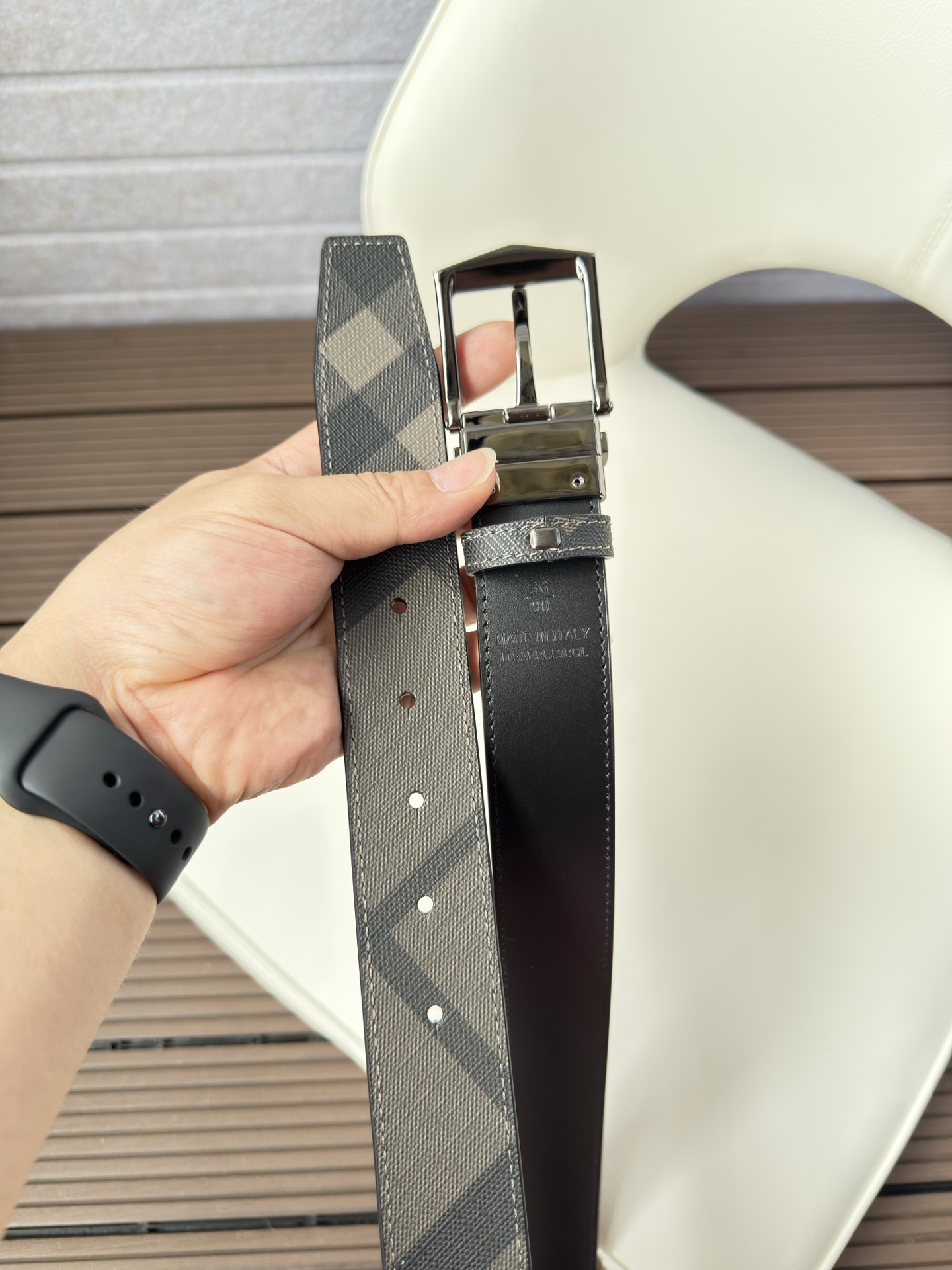 Burberry Basic Belt Top Grain Leather 34mm