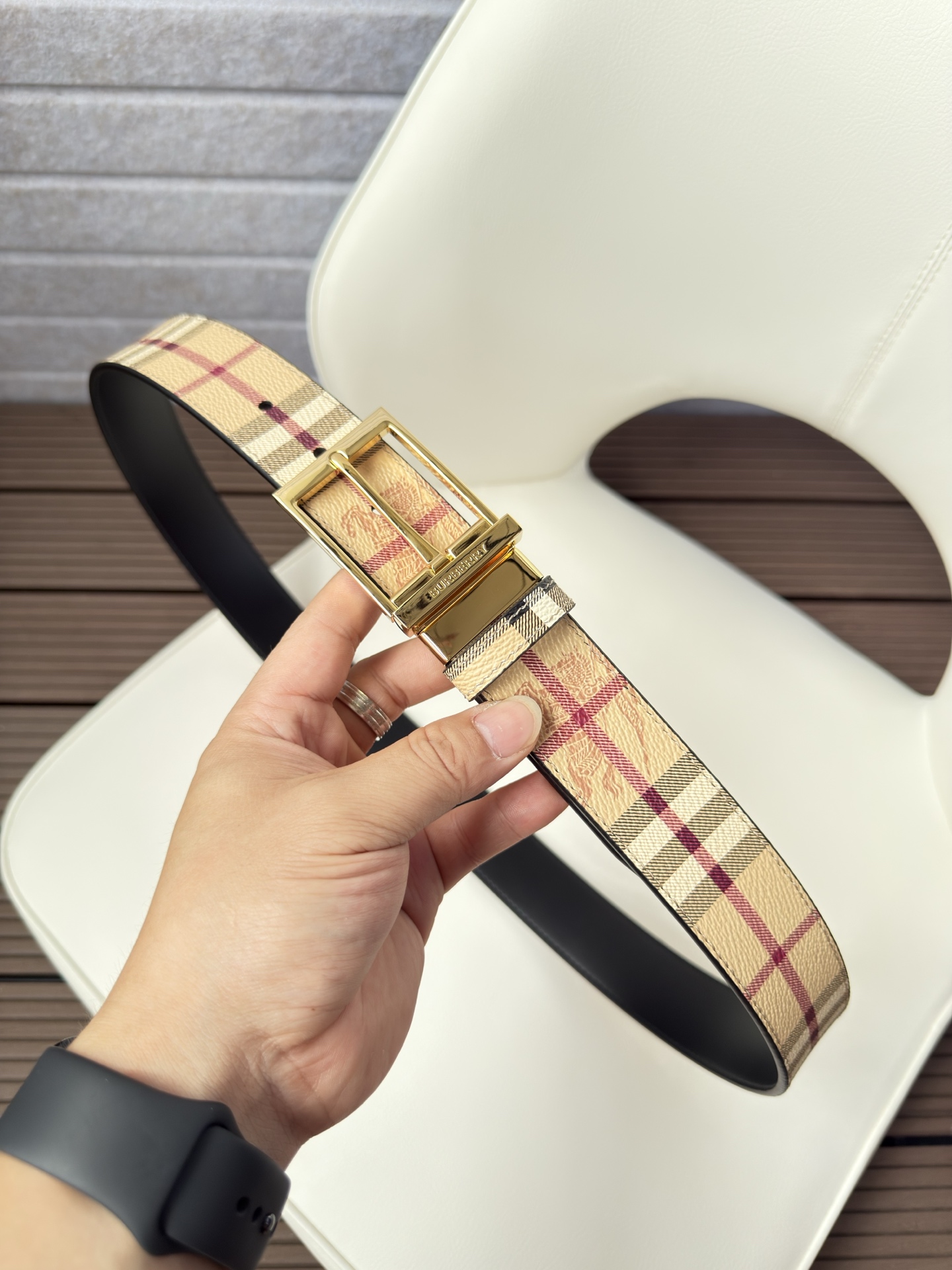 Burberry Basic Belt Top Grain Leather 34mm