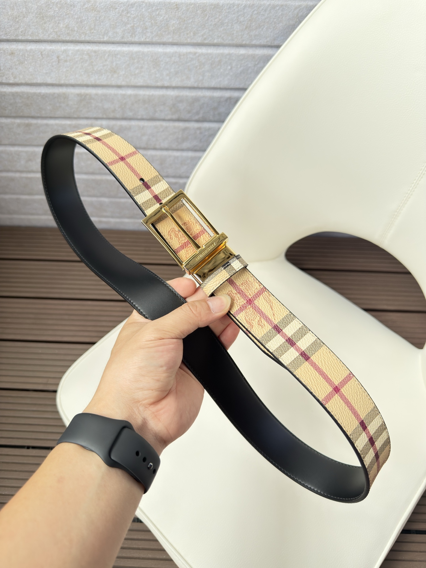 Burberry Basic Belt Top Grain Leather 34mm