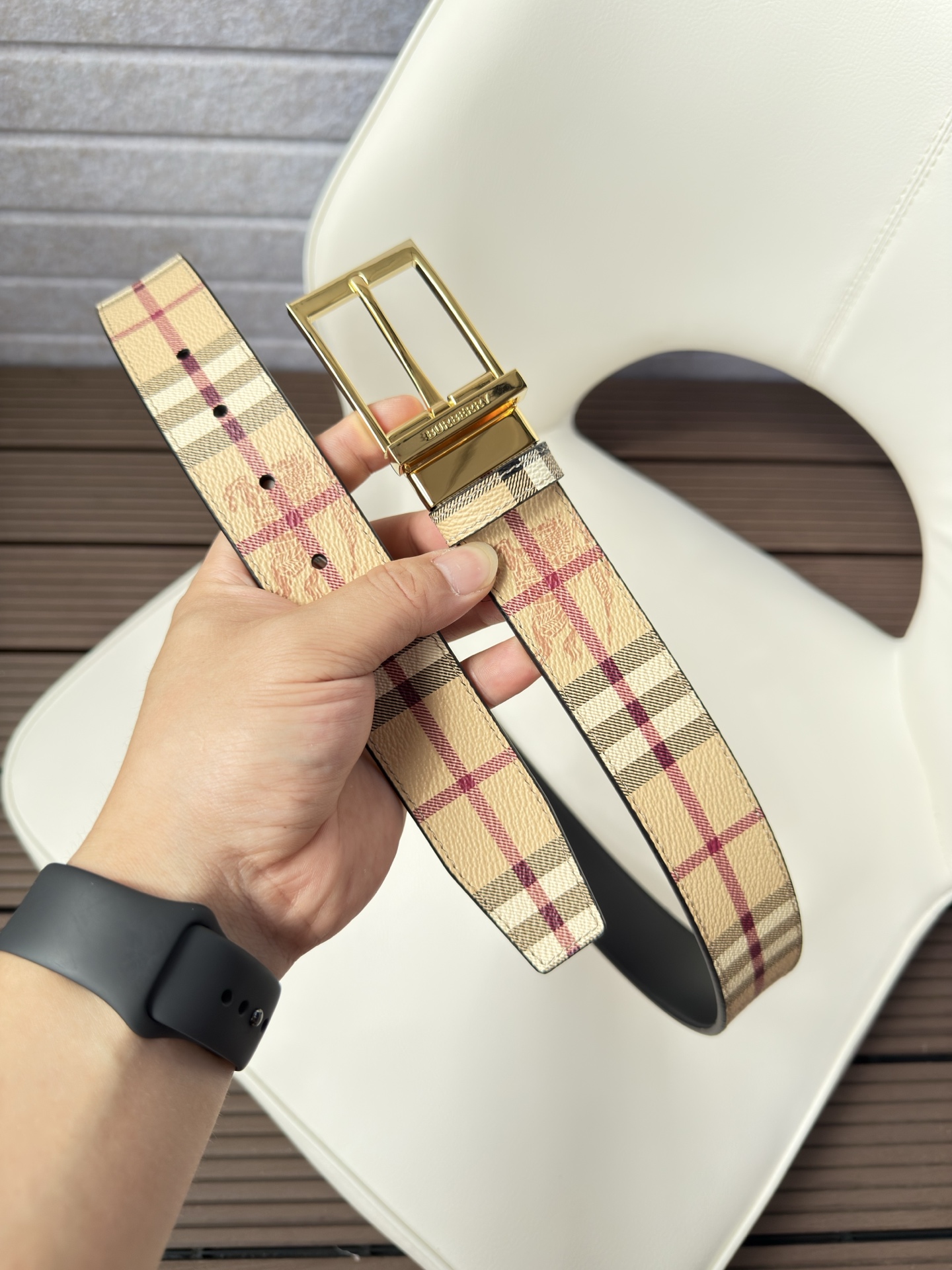 Burberry Basic Belt Top Grain Leather 34mm