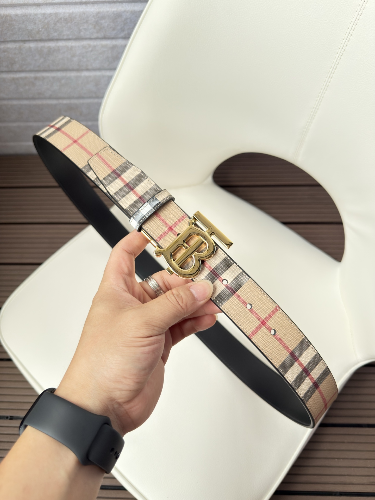 Burberry Basic Belt Top Grain Leather 34mm