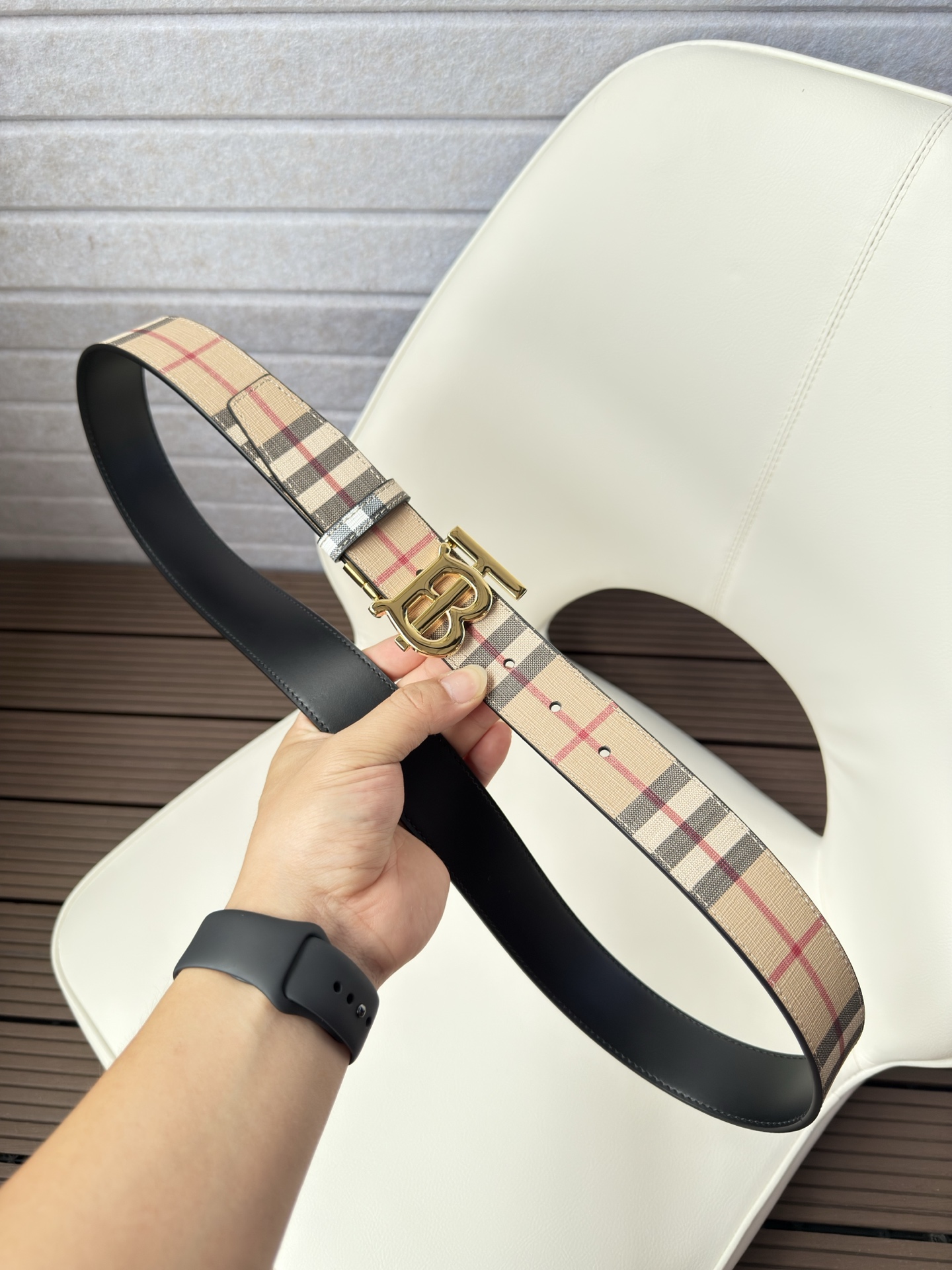 Burberry Basic Belt Top Grain Leather 34mm