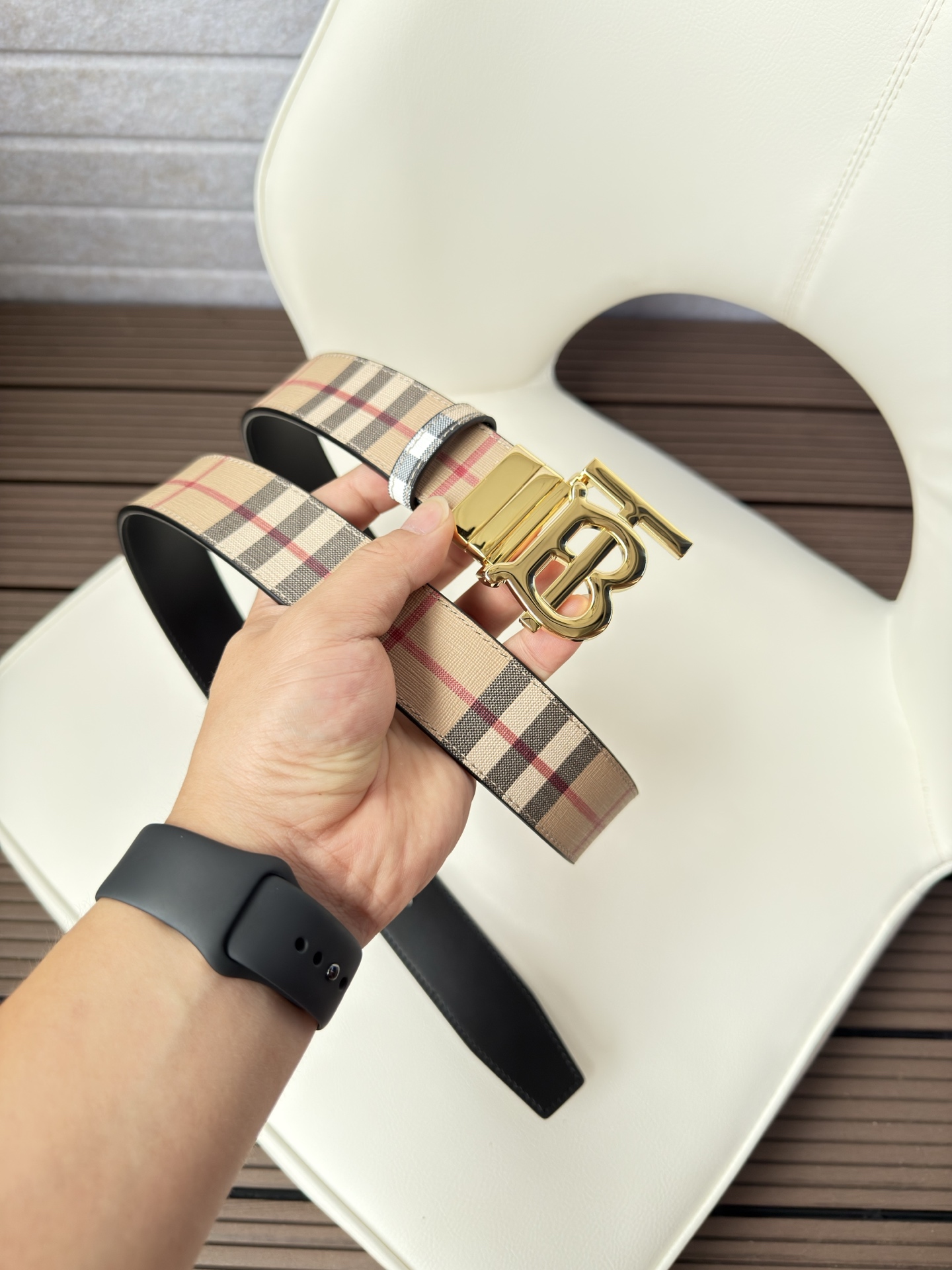 Burberry Basic Belt Top Grain Leather 34mm