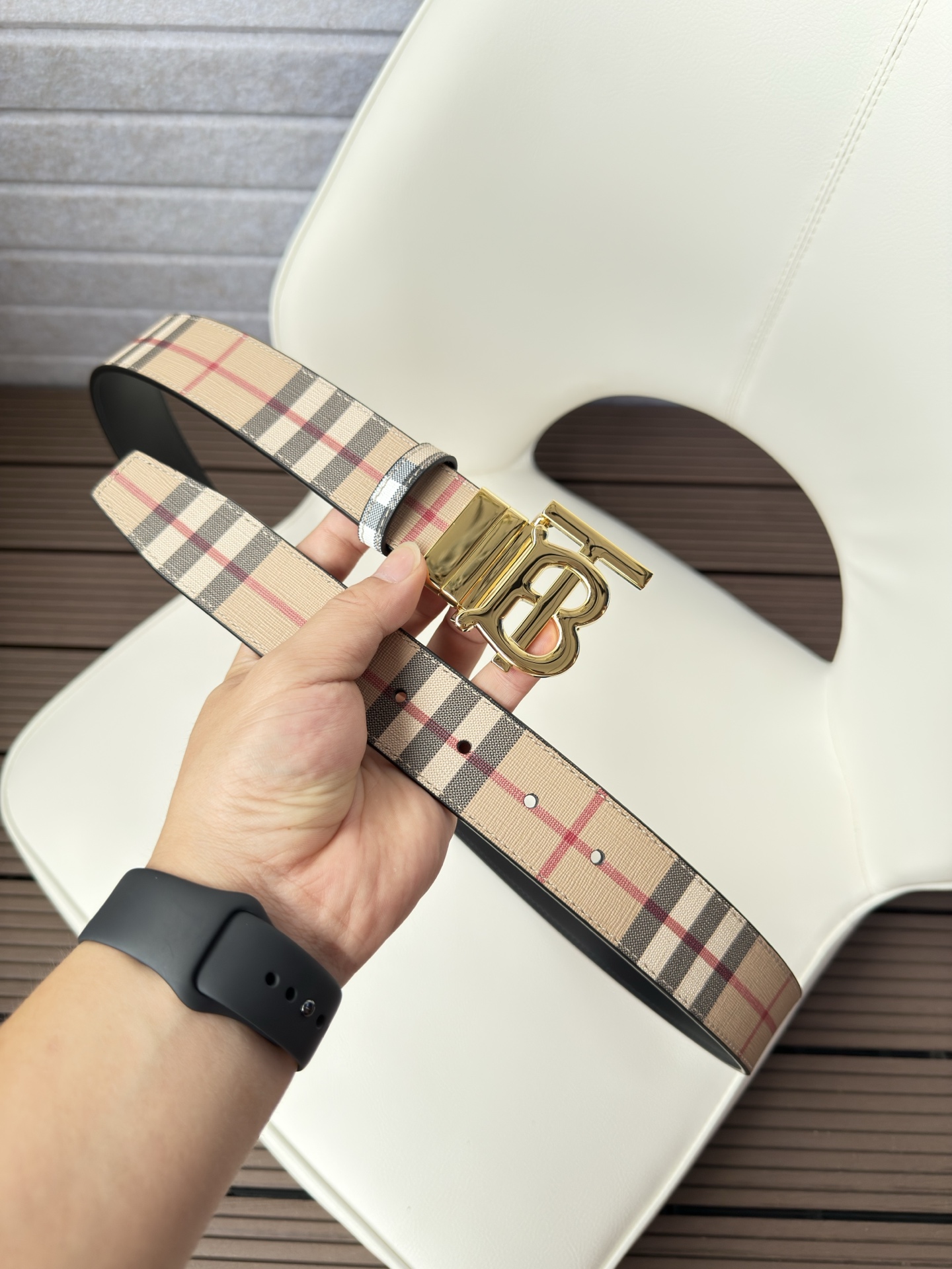 Burberry Basic Belt Top Grain Leather 34mm