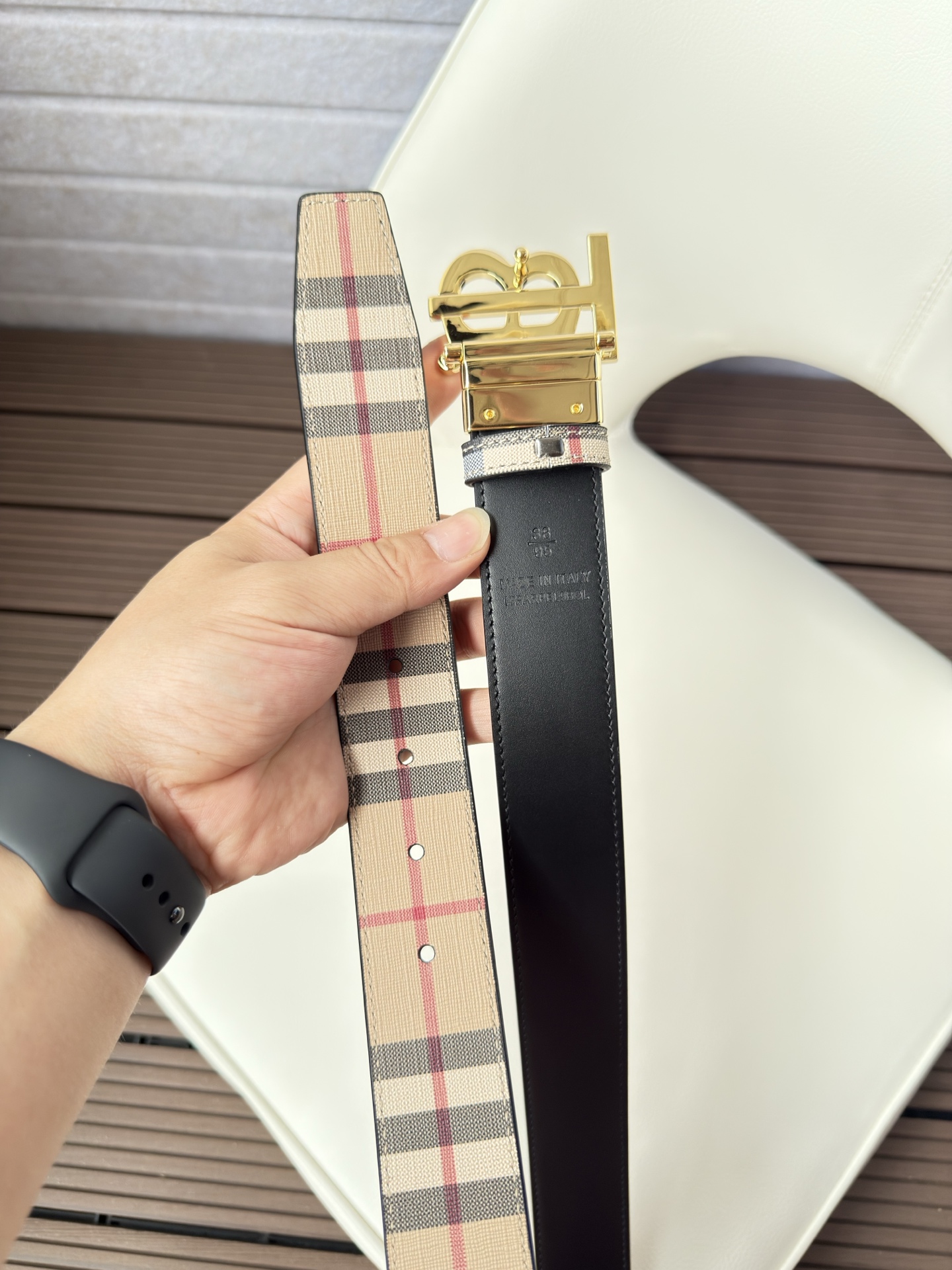 Burberry Basic Belt Top Grain Leather 34mm