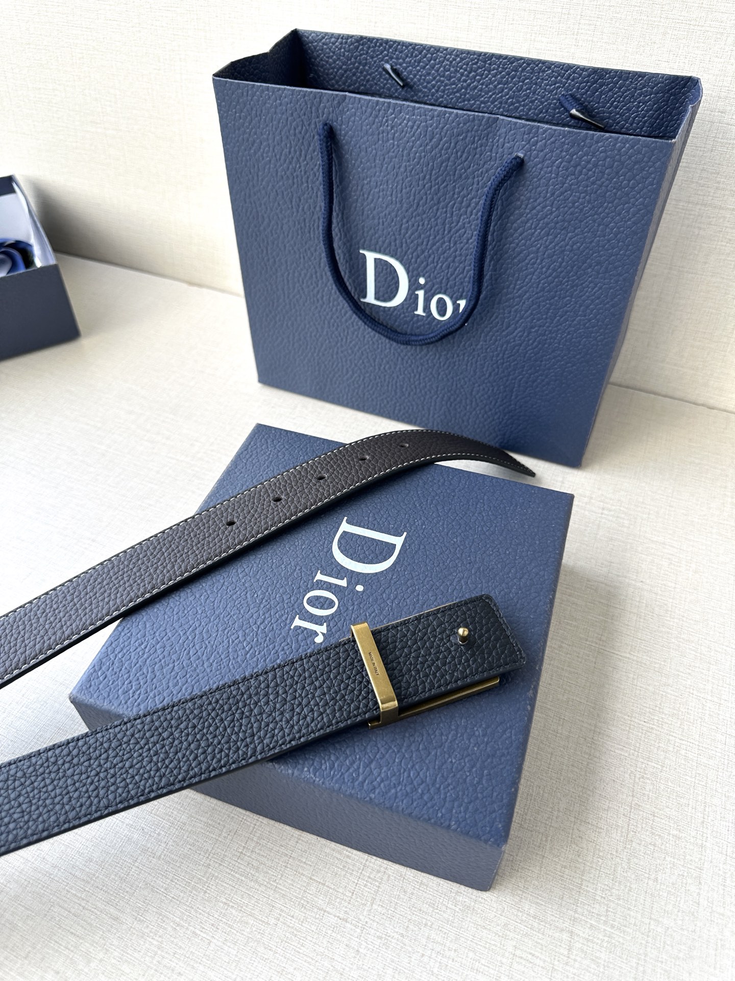 Dior Male Basic Belt Gray M