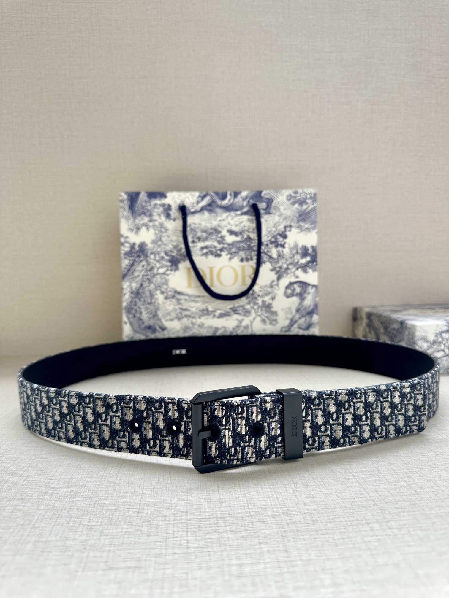 Dior Basic Belt Black Adjustable M-l