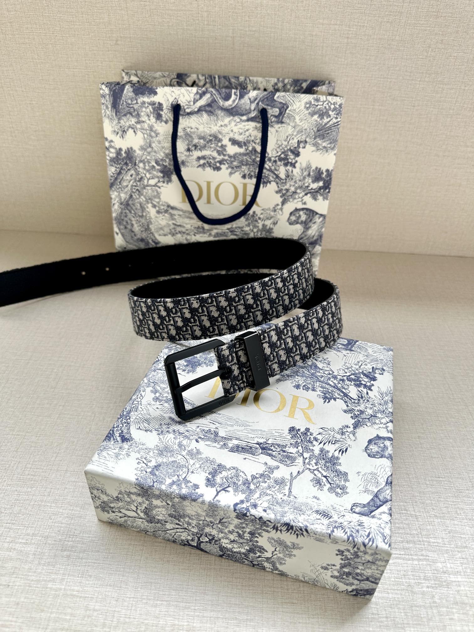 Dior Basic Belt Black Adjustable M-l