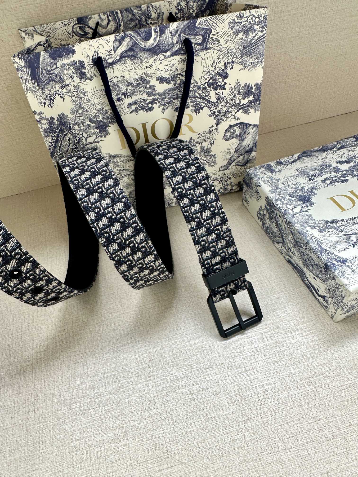Dior Basic Belt Black Adjustable M-l