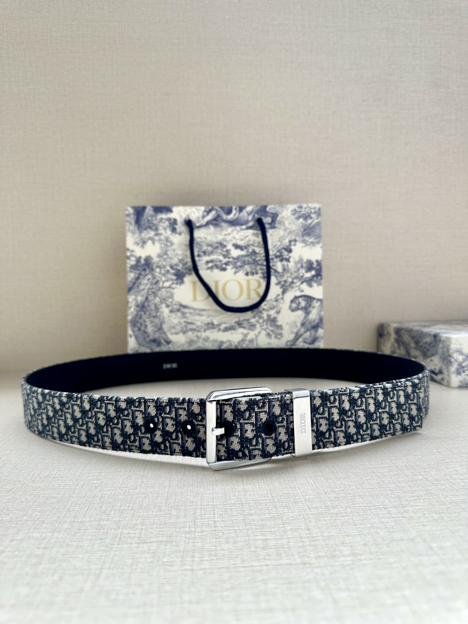 Dior Basic Belt Black Adjustable M-l