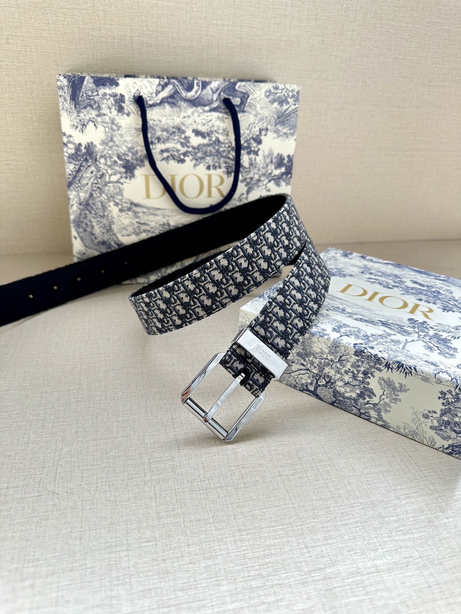 Dior Basic Belt Black Adjustable M-l