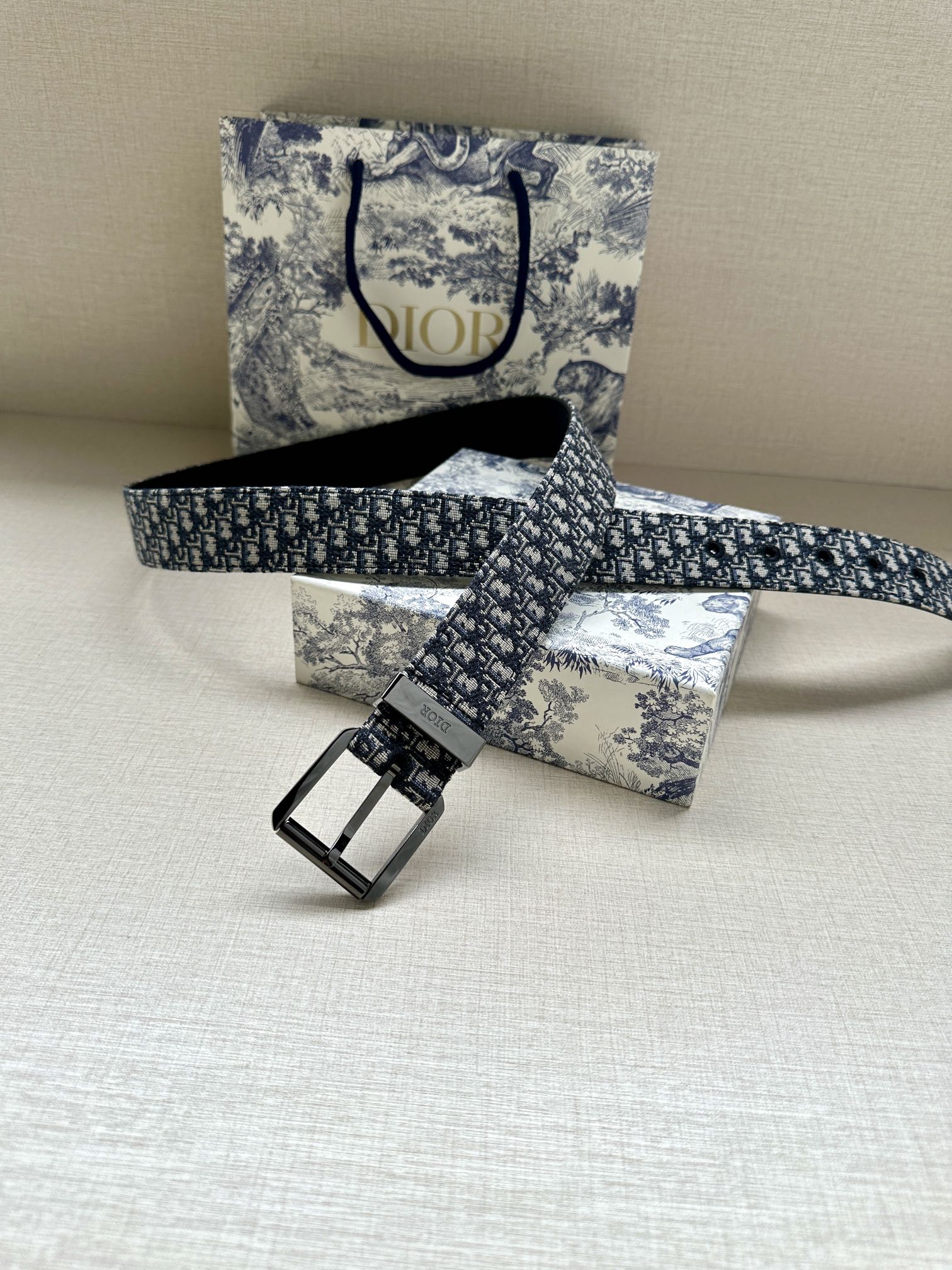 Dior Basic Belt Black Adjustable M-l