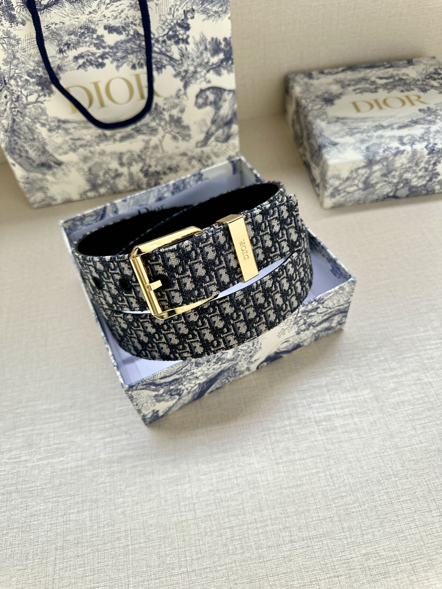 Dior Basic Belt Black Adjustable M-l