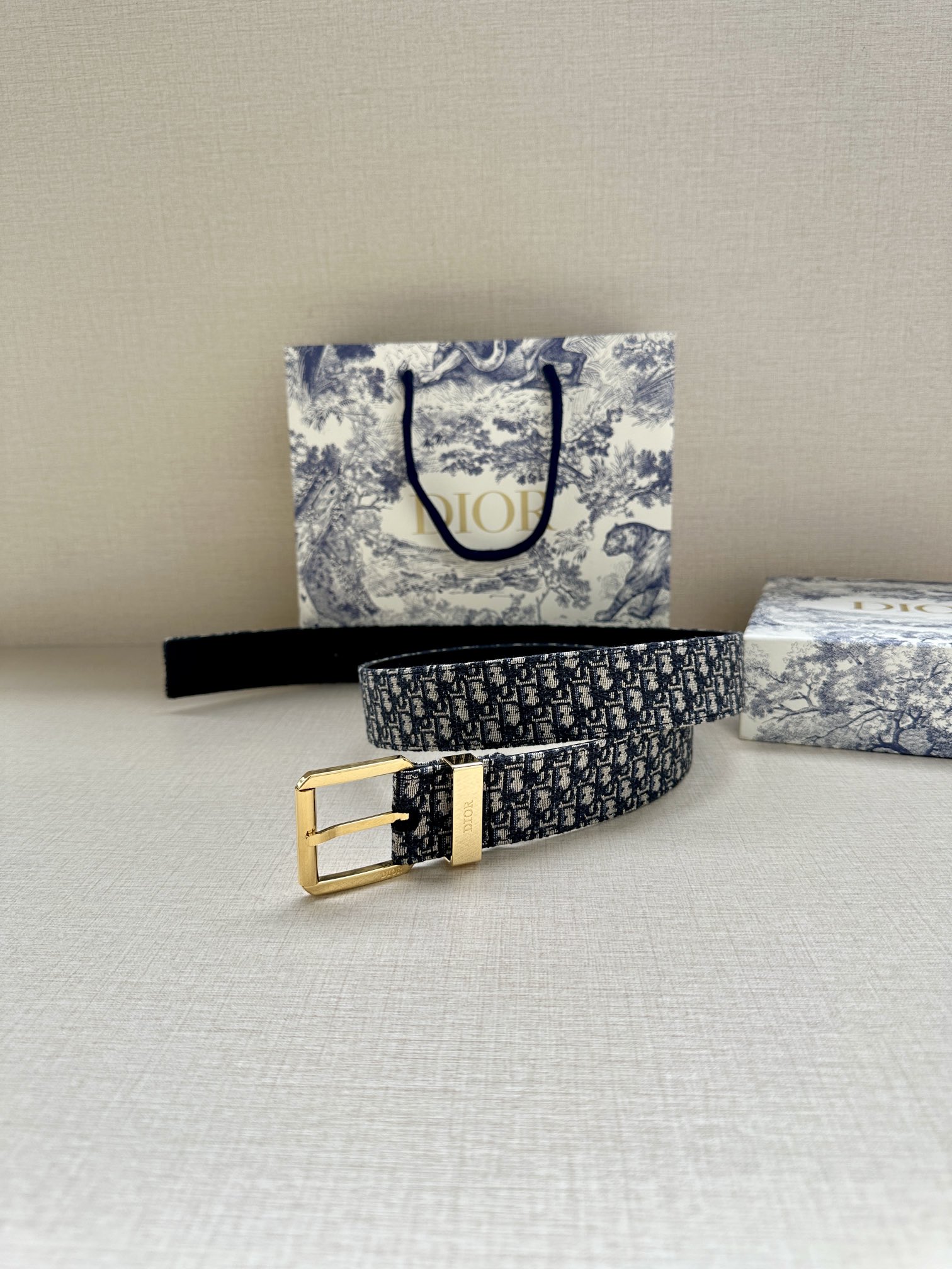 Dior Basic Belt Black Adjustable M-l