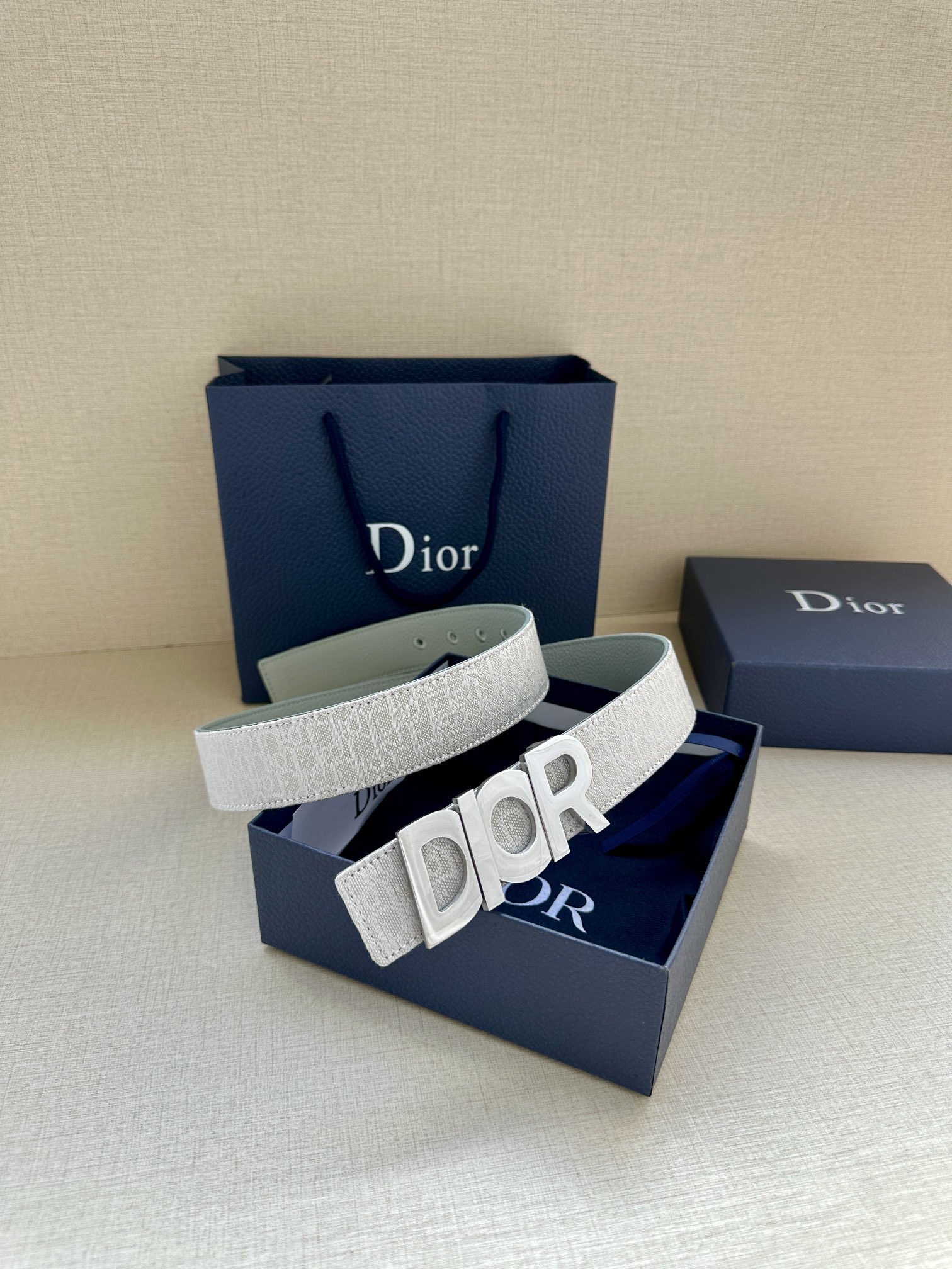 Basic Belt Cow Leather Gray M-l