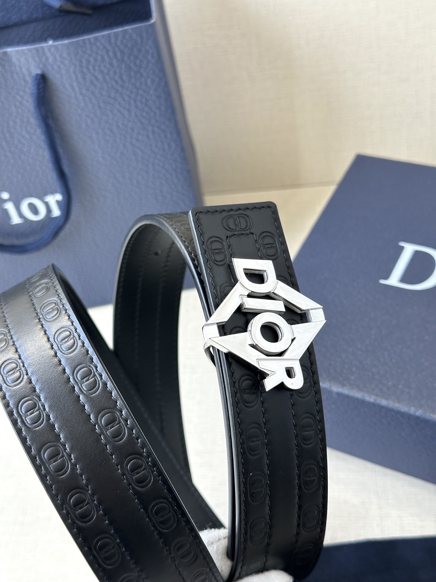 Dior Basic Belt Cow Leather Black M