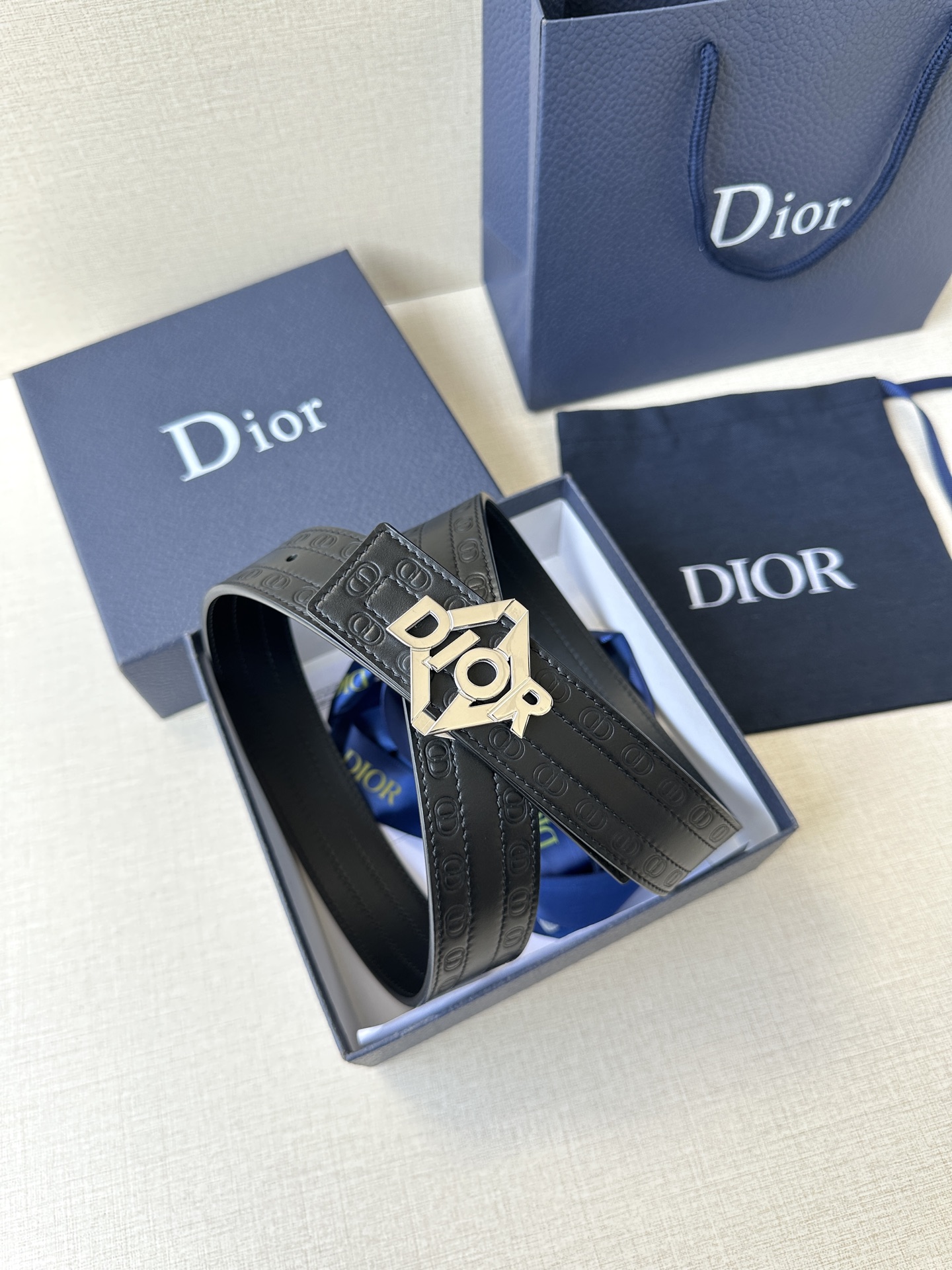 Dior Basic Belt Cow Leather Black M