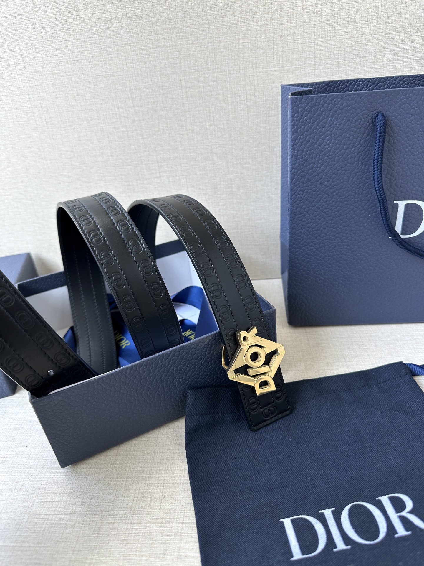 Dior Basic Belt Cow Leather Black M