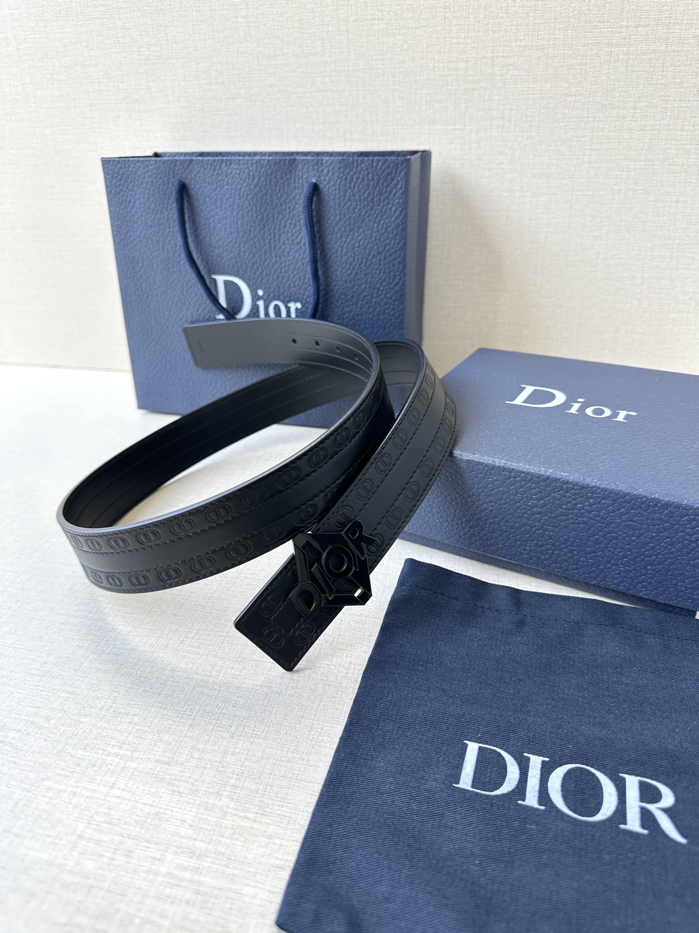 Dior Basic Belt Cow Leather Black M