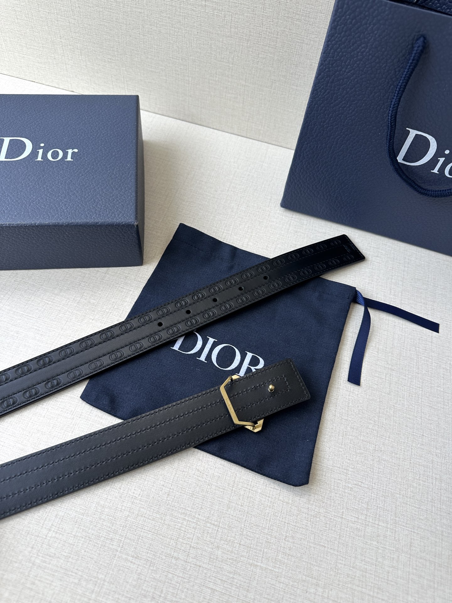 Dior Basic Belt Cow Leather Black M