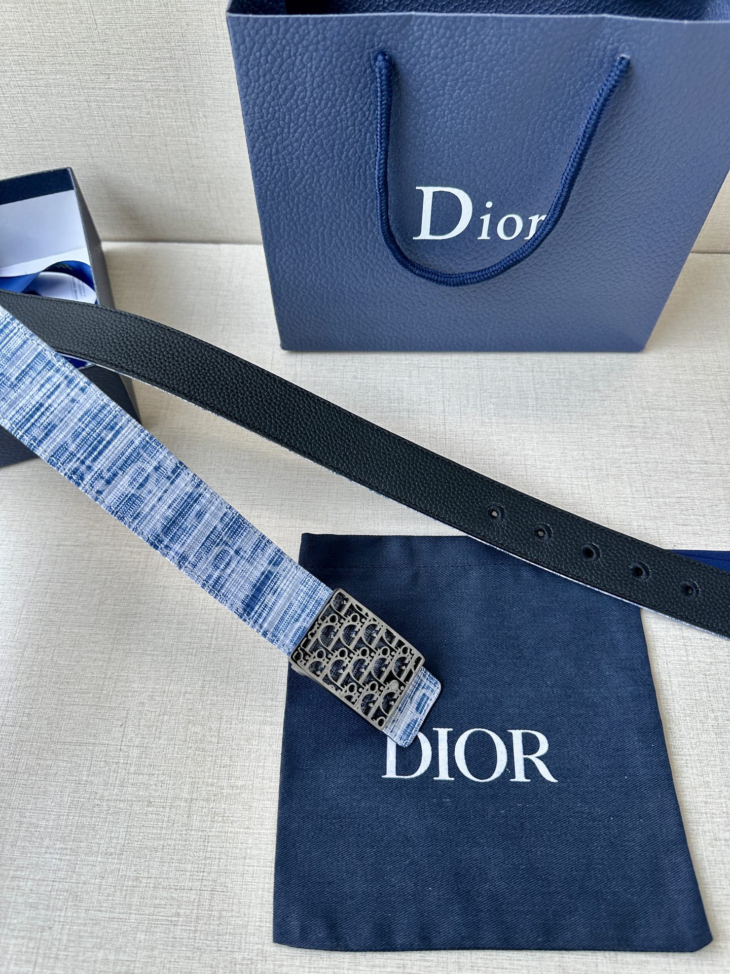 Dior Basic Belt Cow Leather Black M