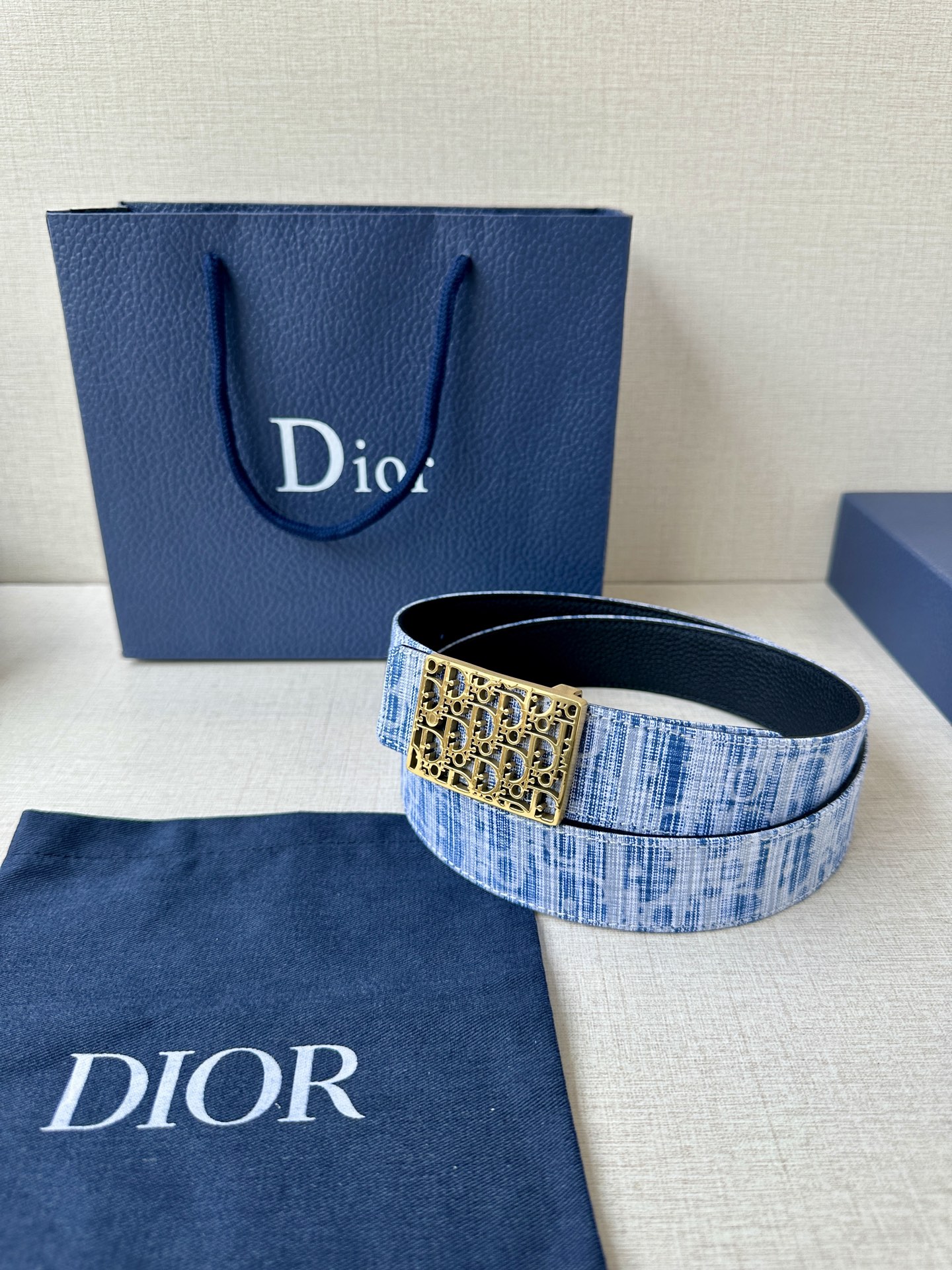 Dior Basic Belt Cow Leather Black M