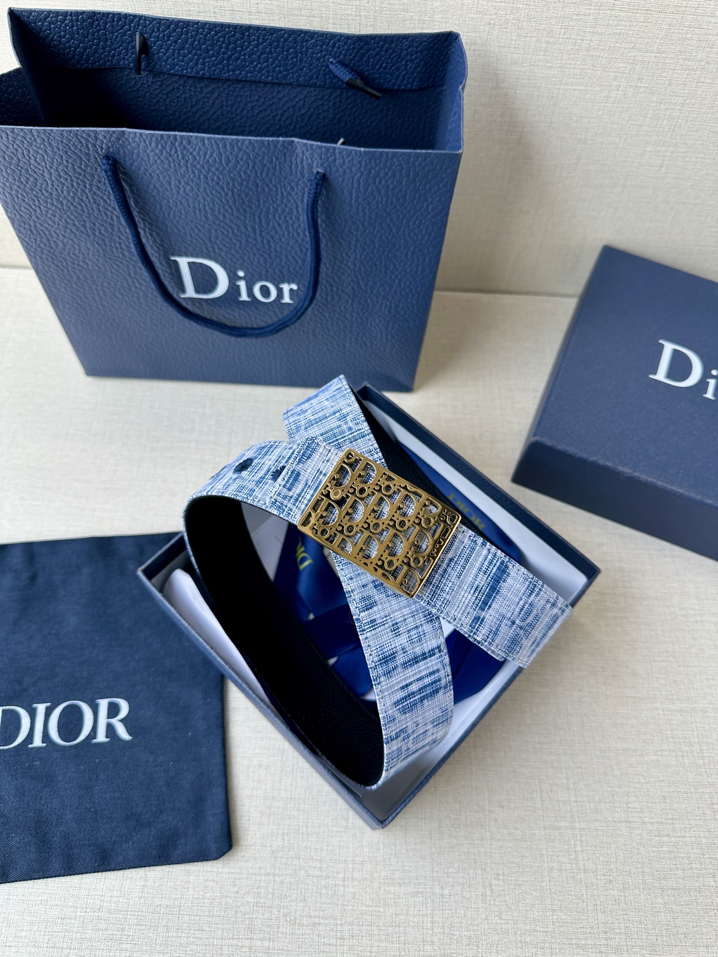 Dior Basic Belt Cow Leather Black M