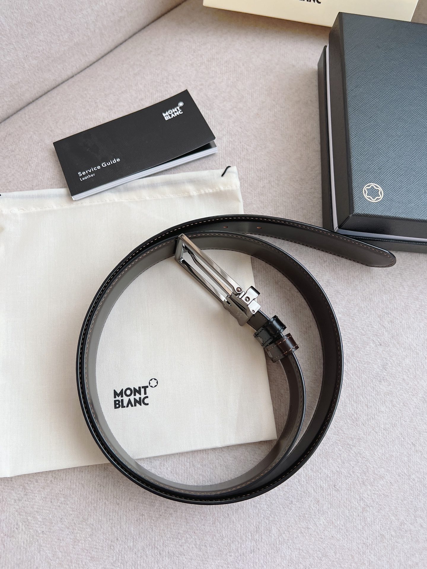 Montblanc Male Leather Belt 35mm
