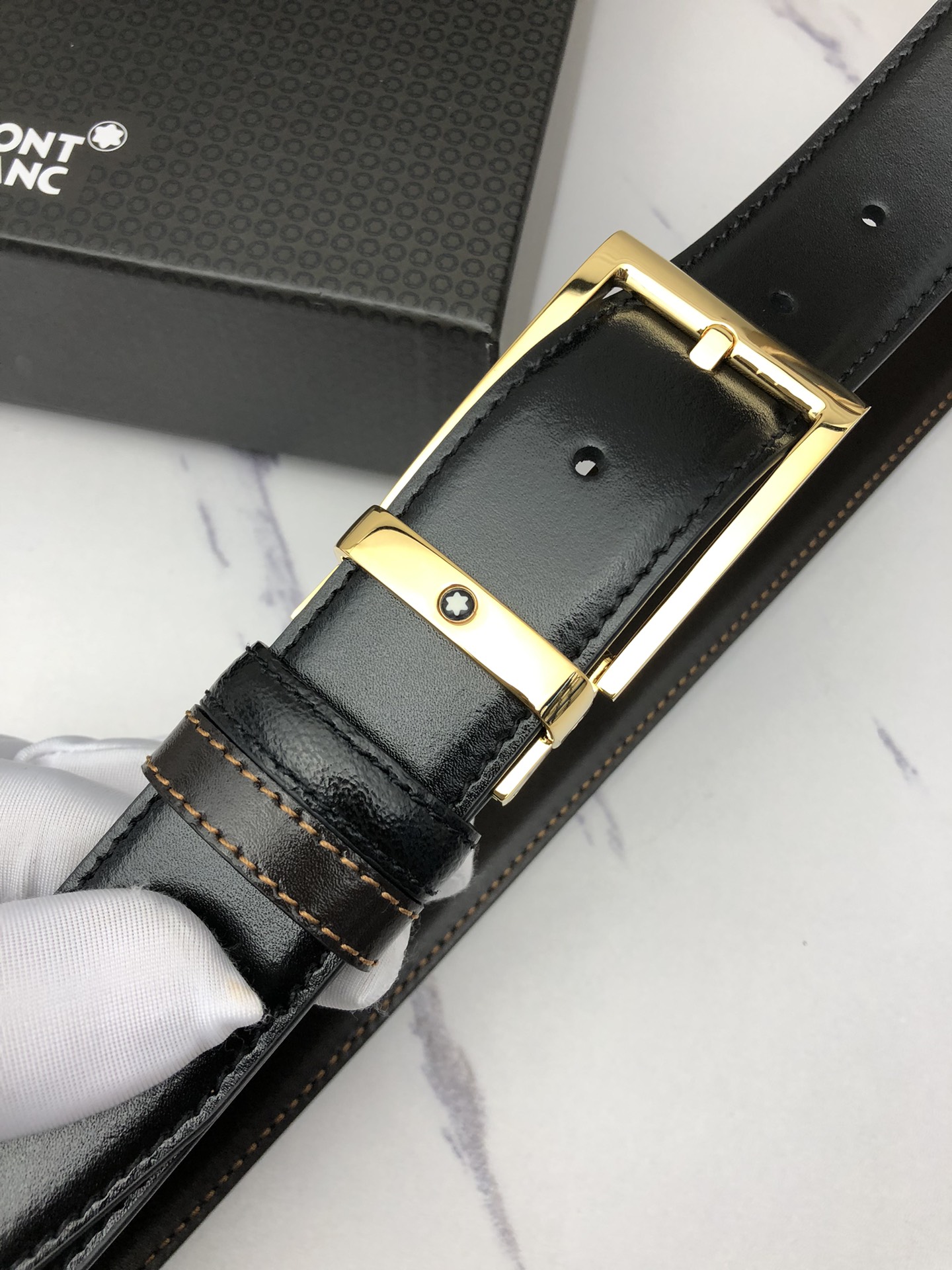 Montblanc Male Basic Belt Cow Leather Black M