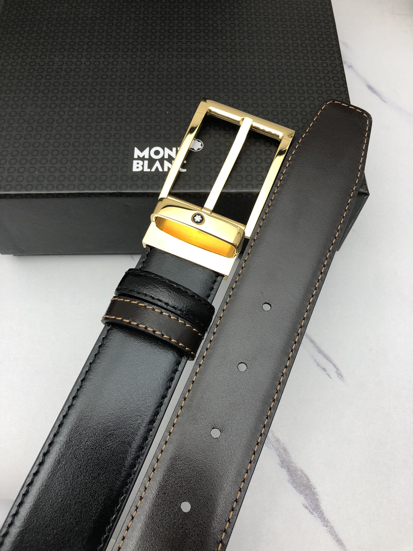 Montblanc Male Basic Belt Cow Leather Black M
