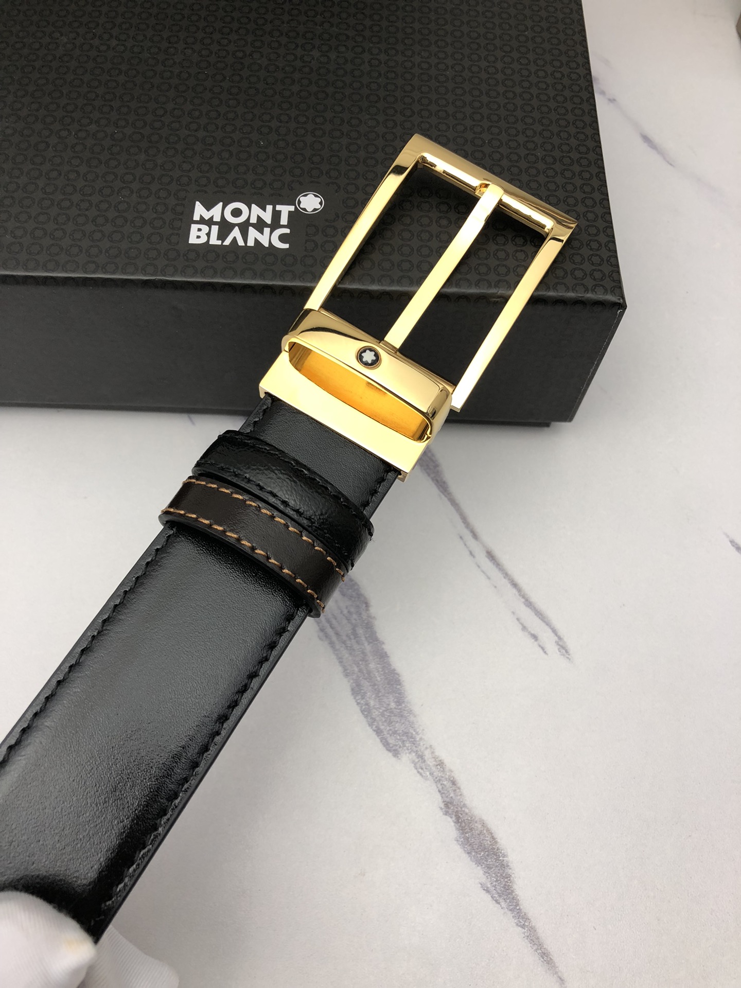 Montblanc Male Basic Belt Cow Leather Black M