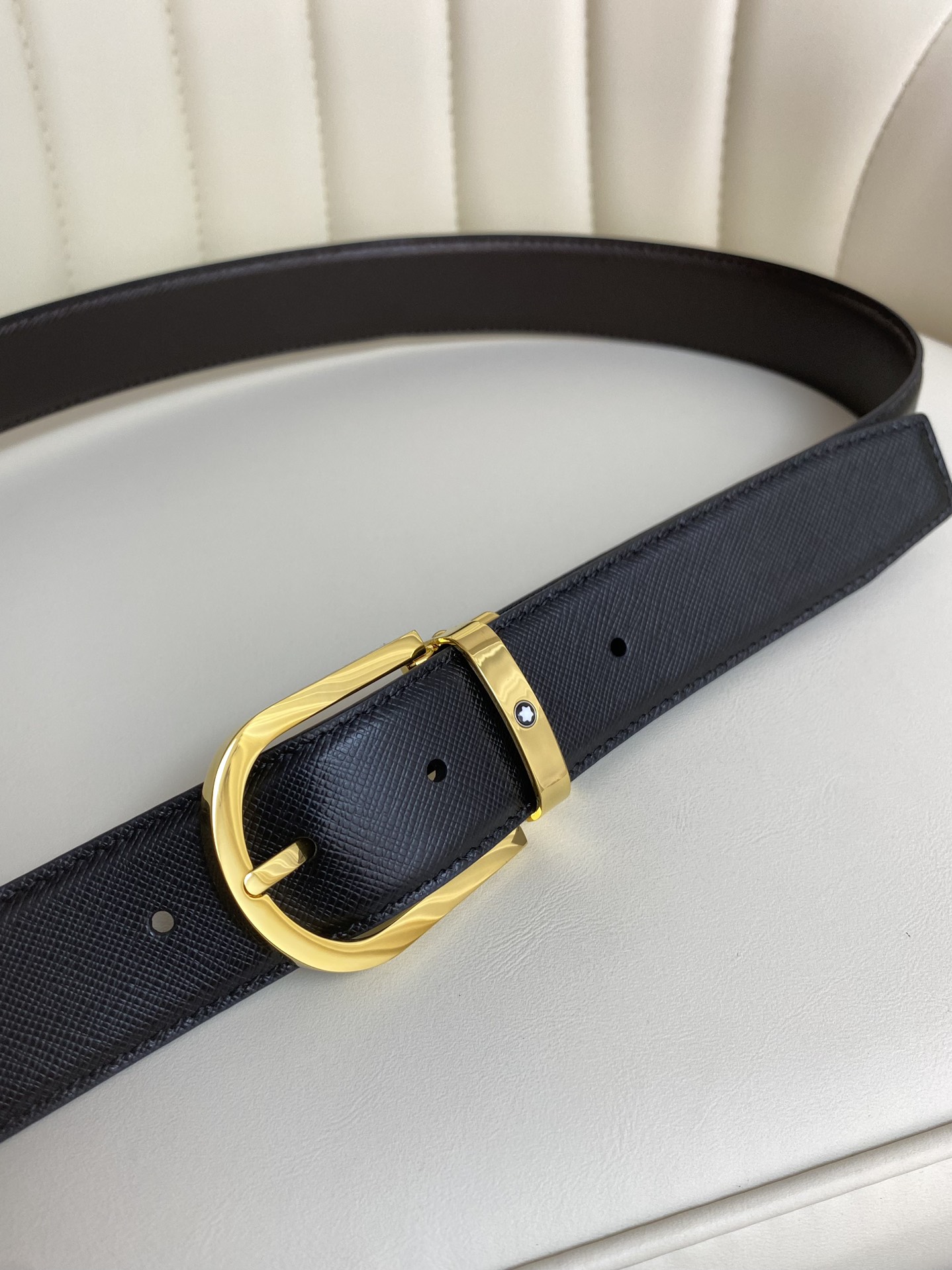 Montblanc Male Leather Belt Top Grain Leather M-l