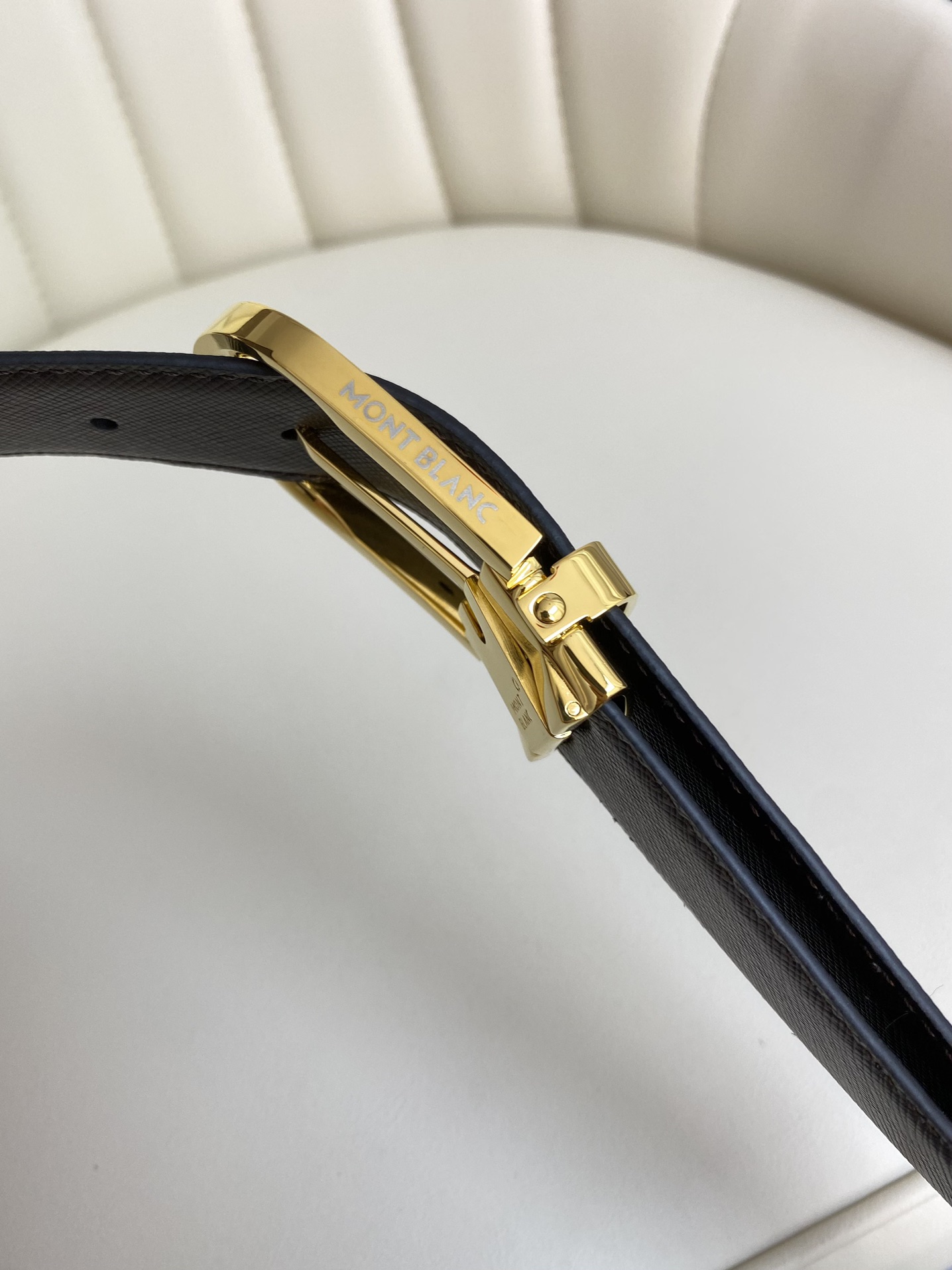 Montblanc Male Leather Belt Top Grain Leather M-l
