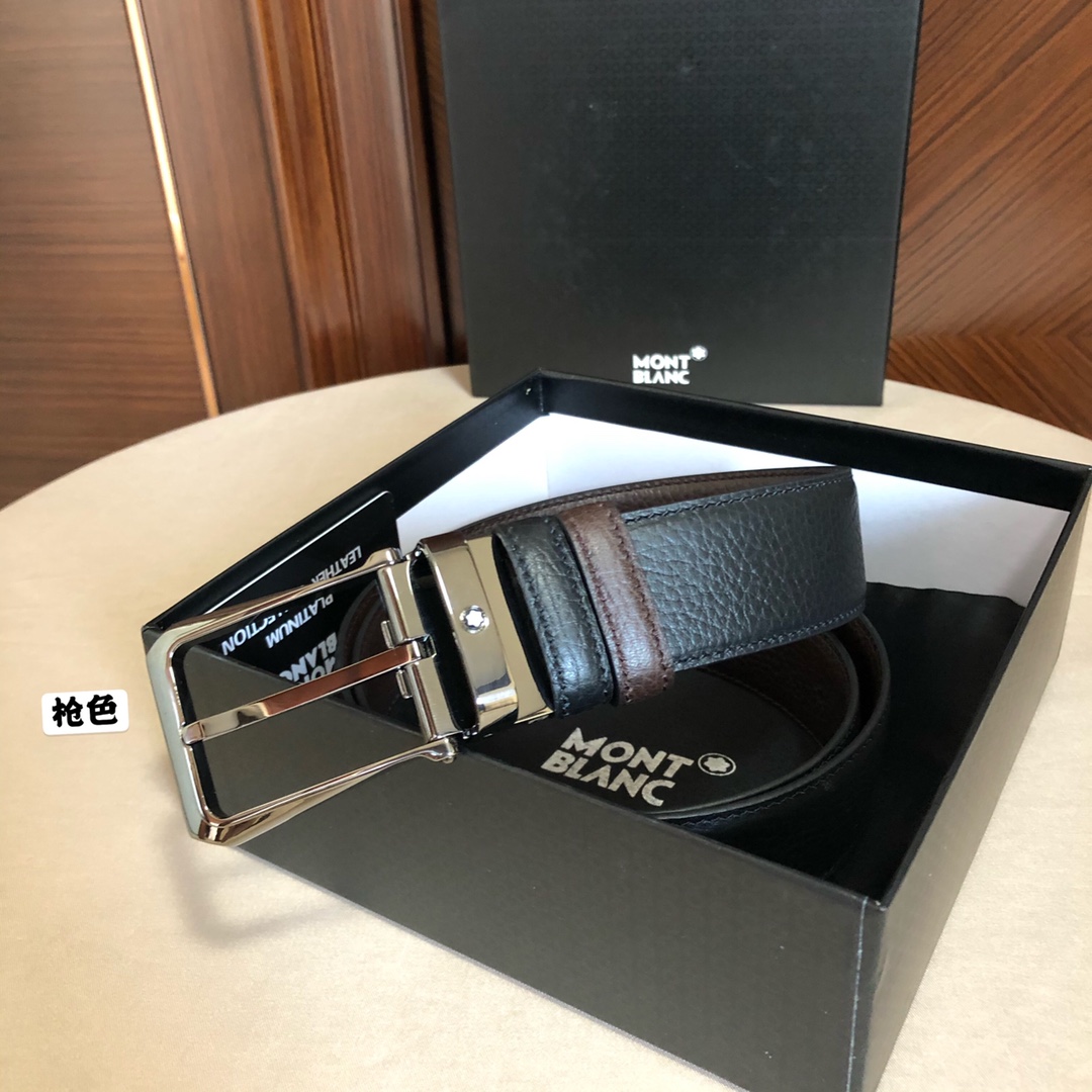 Montblanc Male Leather Belt Top Grain Leather M