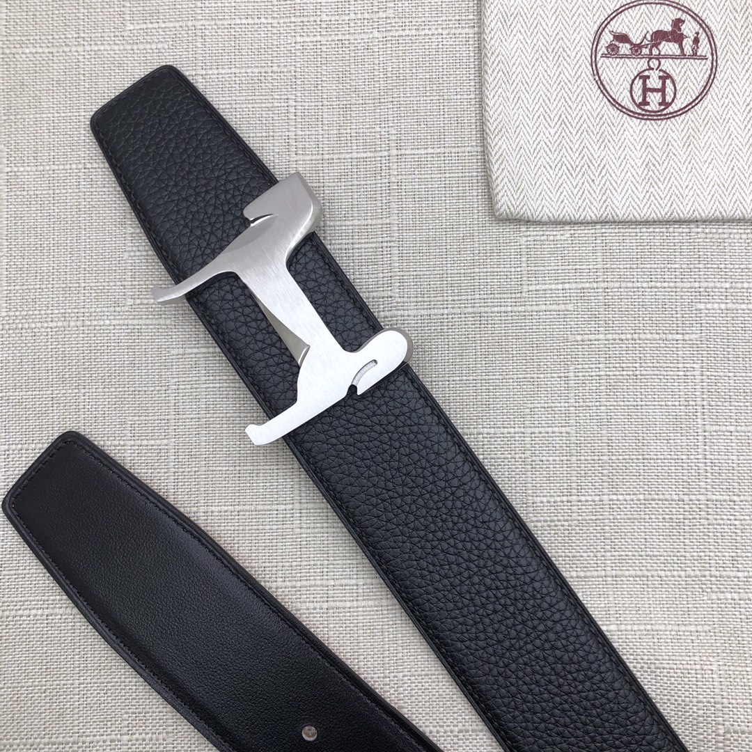 Hermès Basic Belt Top Grain Leather Black 38mm